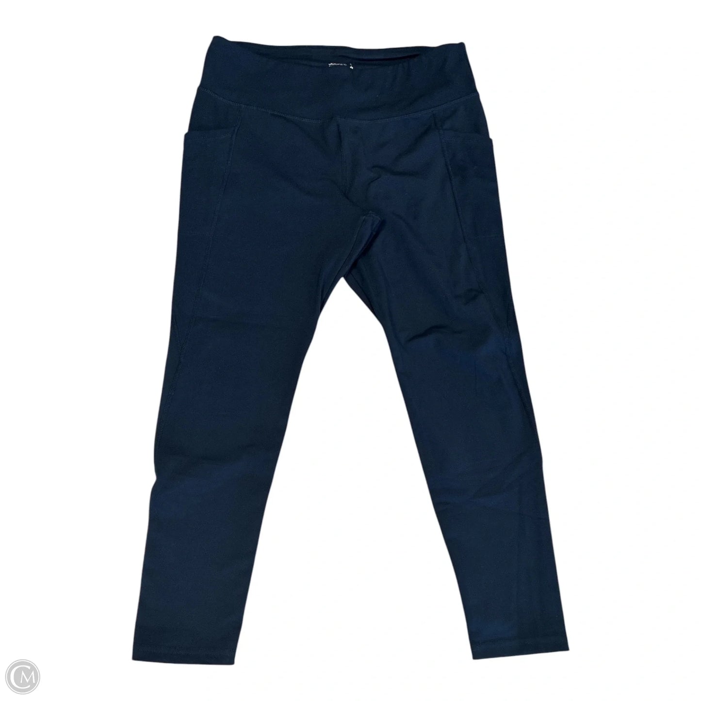 Athletic Leggings By Jockey In Blue, Size: L