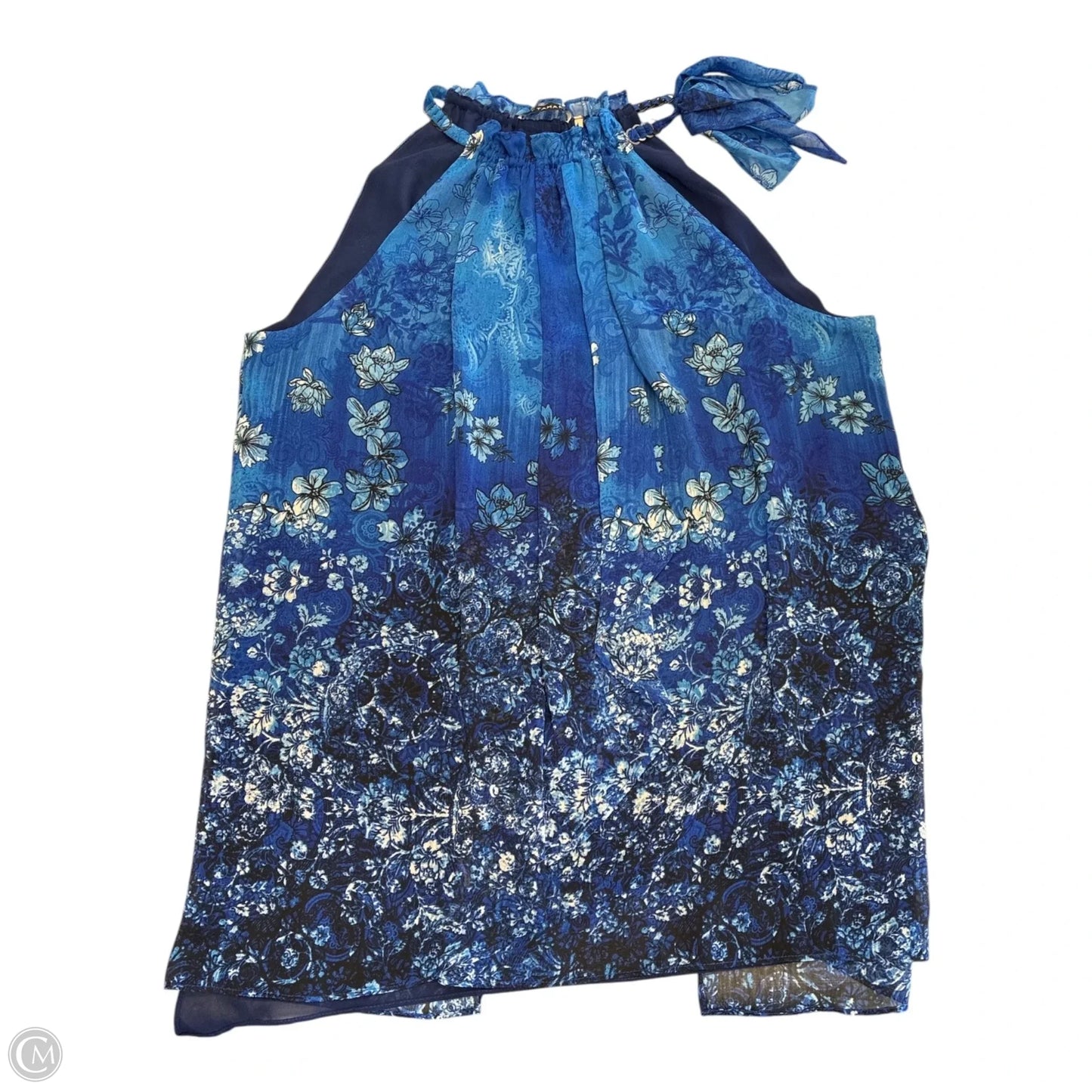 Top Sleeveless Basic By Tahari In Blue, Size: L