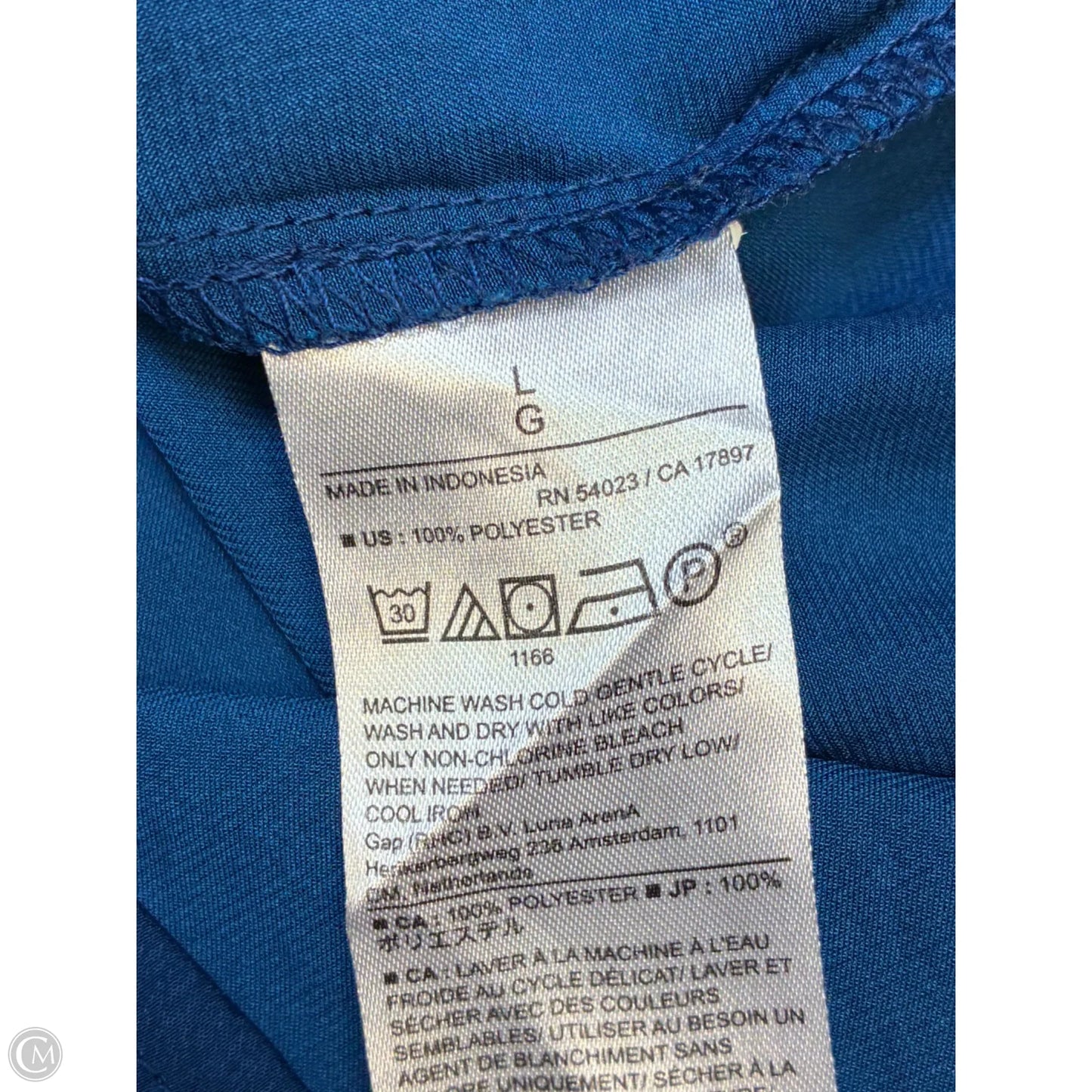 Top Short Sleeve By Banana Republic In Teal, Size: L