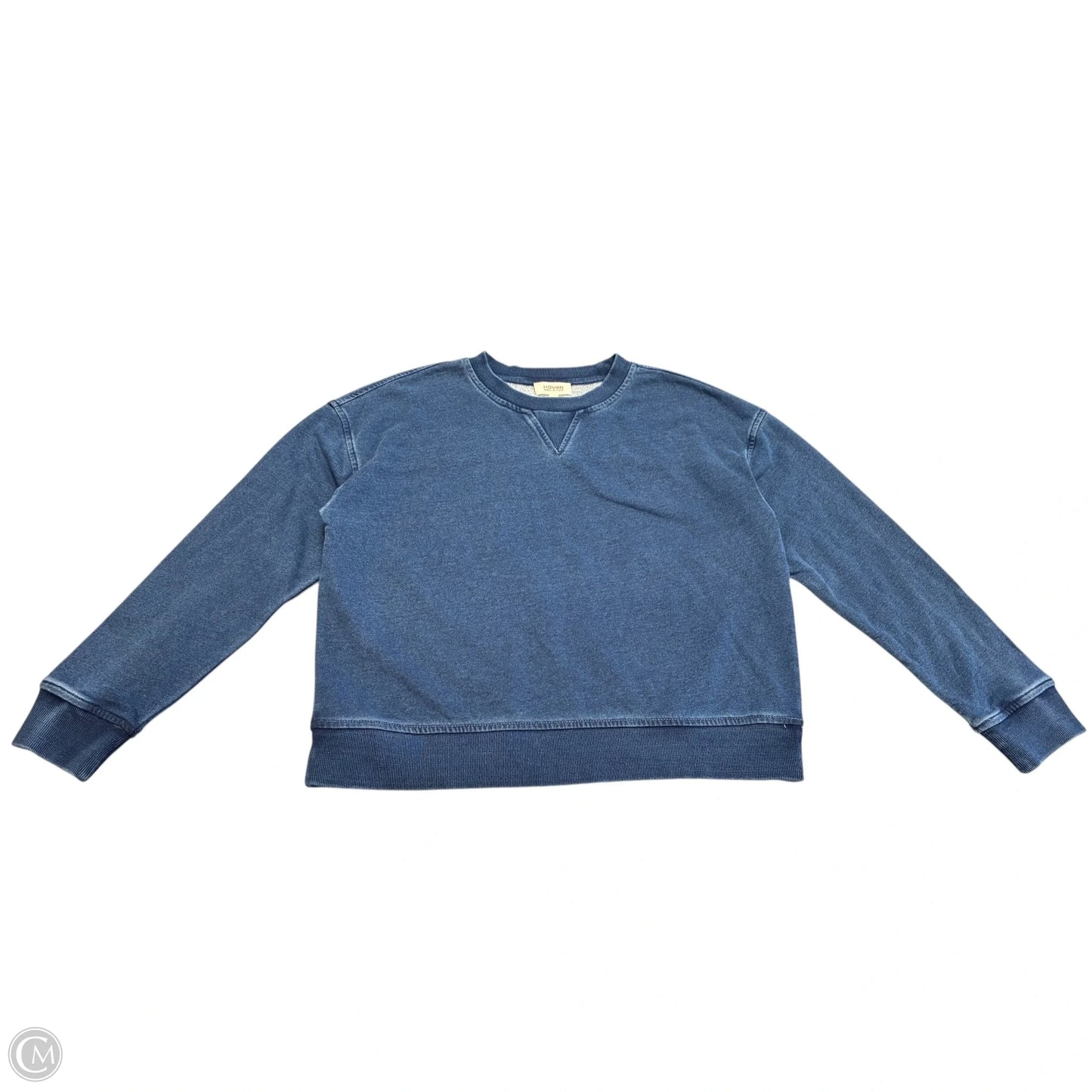Sweatshirt Crewneck By Haven In Blue Denim, Size: M