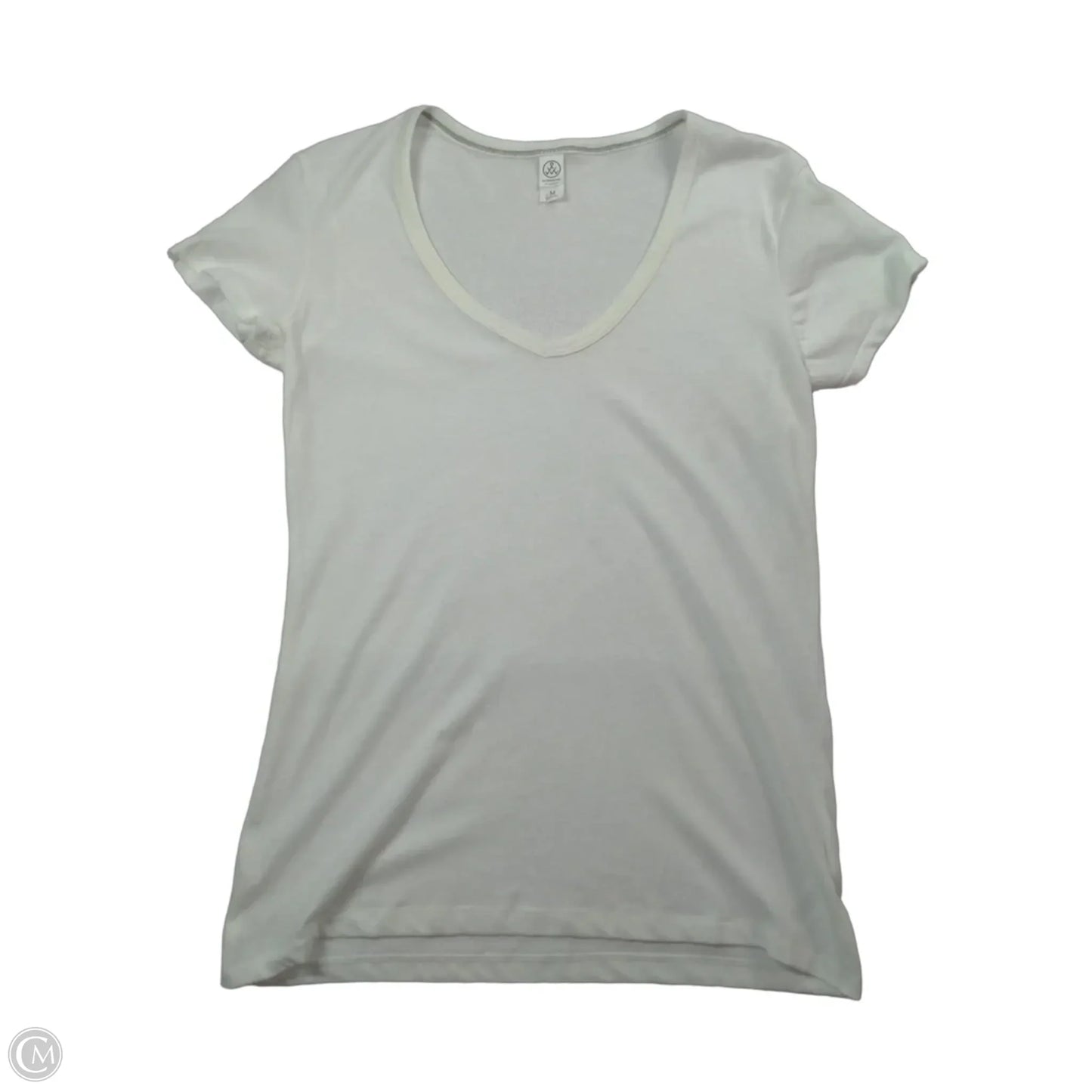 Top Short Sleeve Basic By Clothes Mentor In White, Size: M