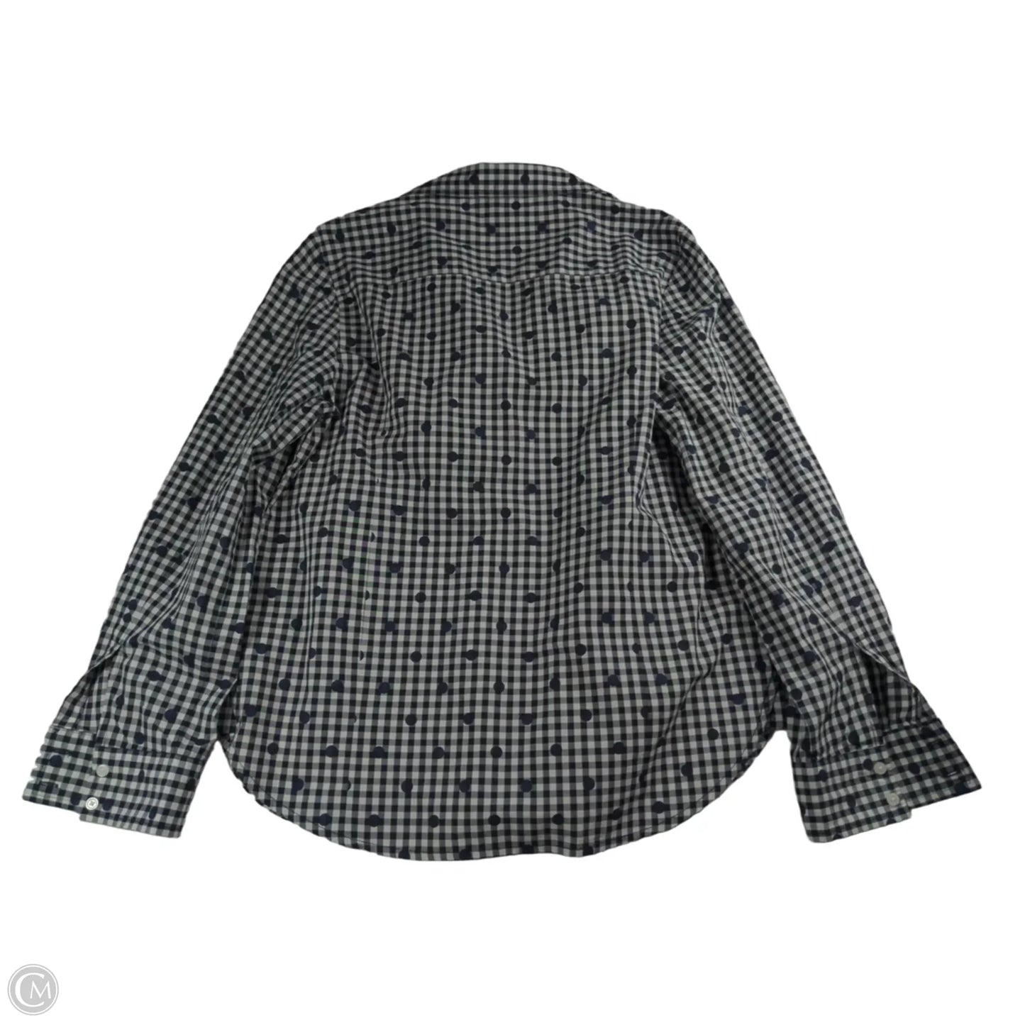 Blouse Long Sleeve By Tommy Hilfiger In Black & White, Size: L