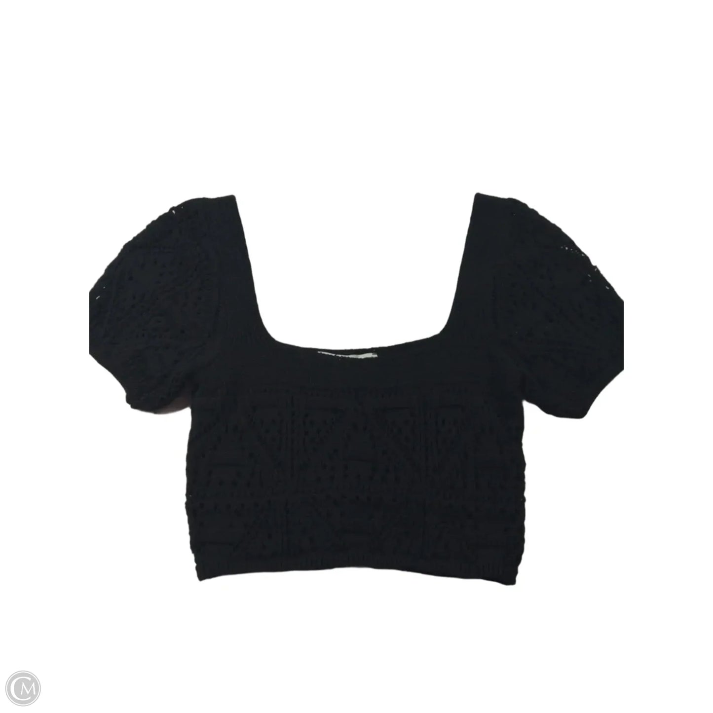 Top Short Sleeve By Zara In Black, Size: Xs