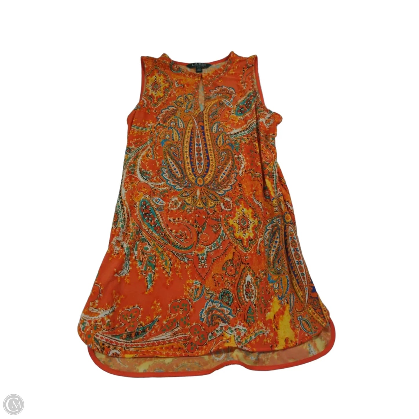 Top Sleeveless By Lauren By Ralph Lauren In Orange, Size: Xsp