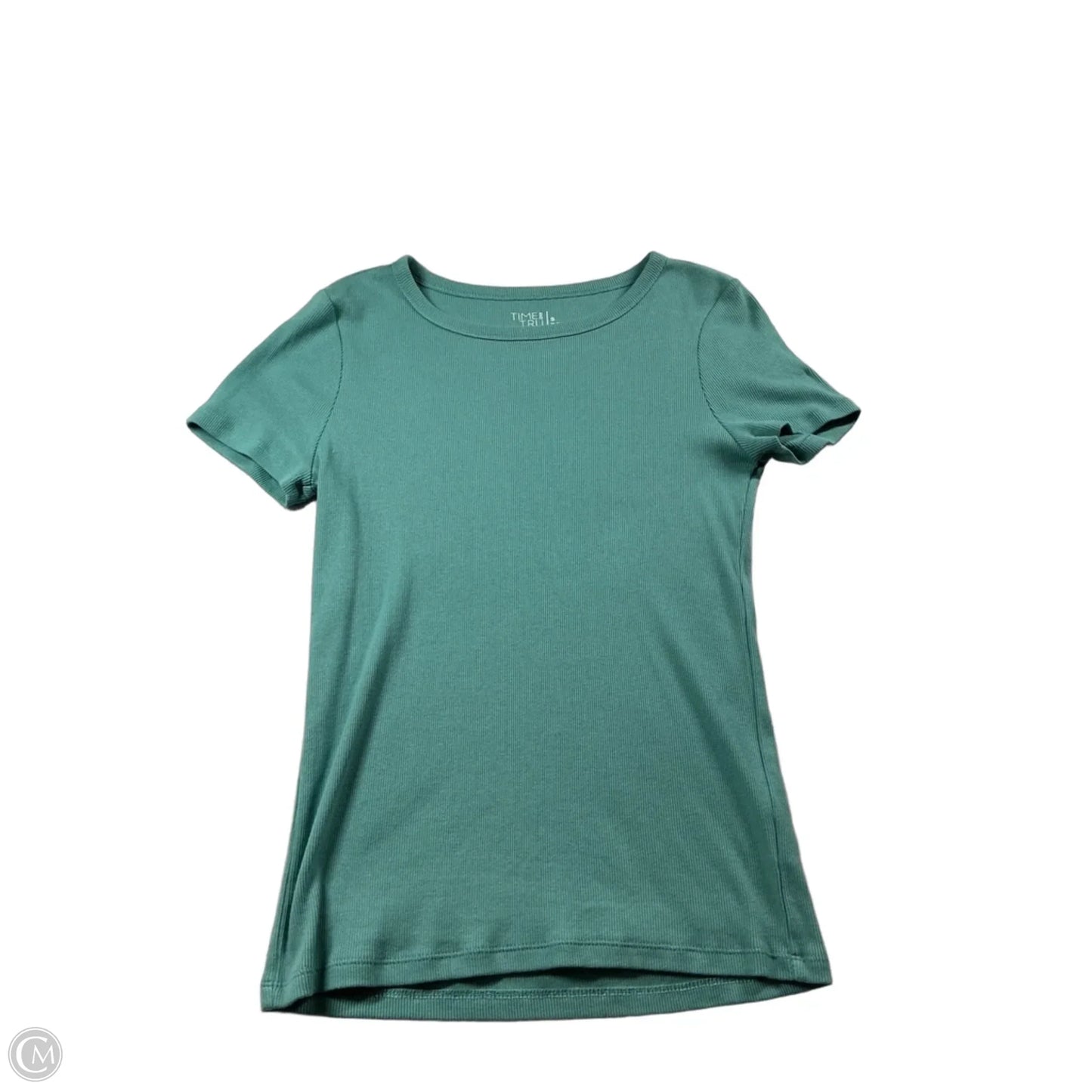 Top Short Sleeve Basic By Time And Tru In Aqua, Size: S