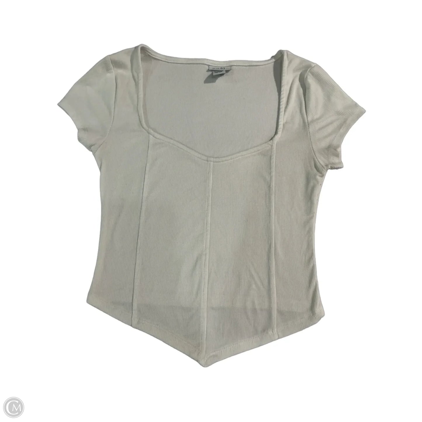 Top Short Sleeve Basic By Rue 21 In White, Size: M