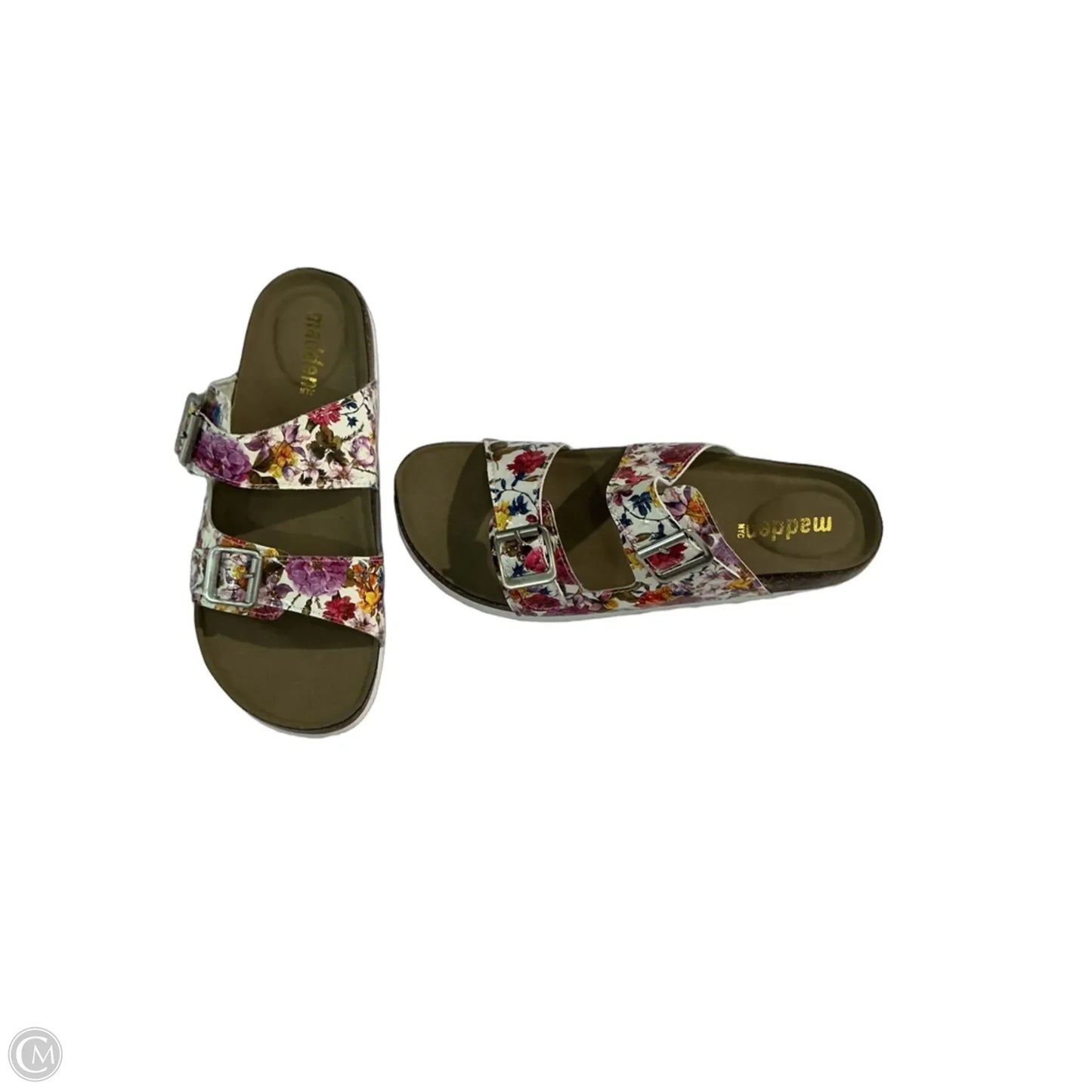 Sandals Flats By Madden Nyc In Floral Print, Size: 8