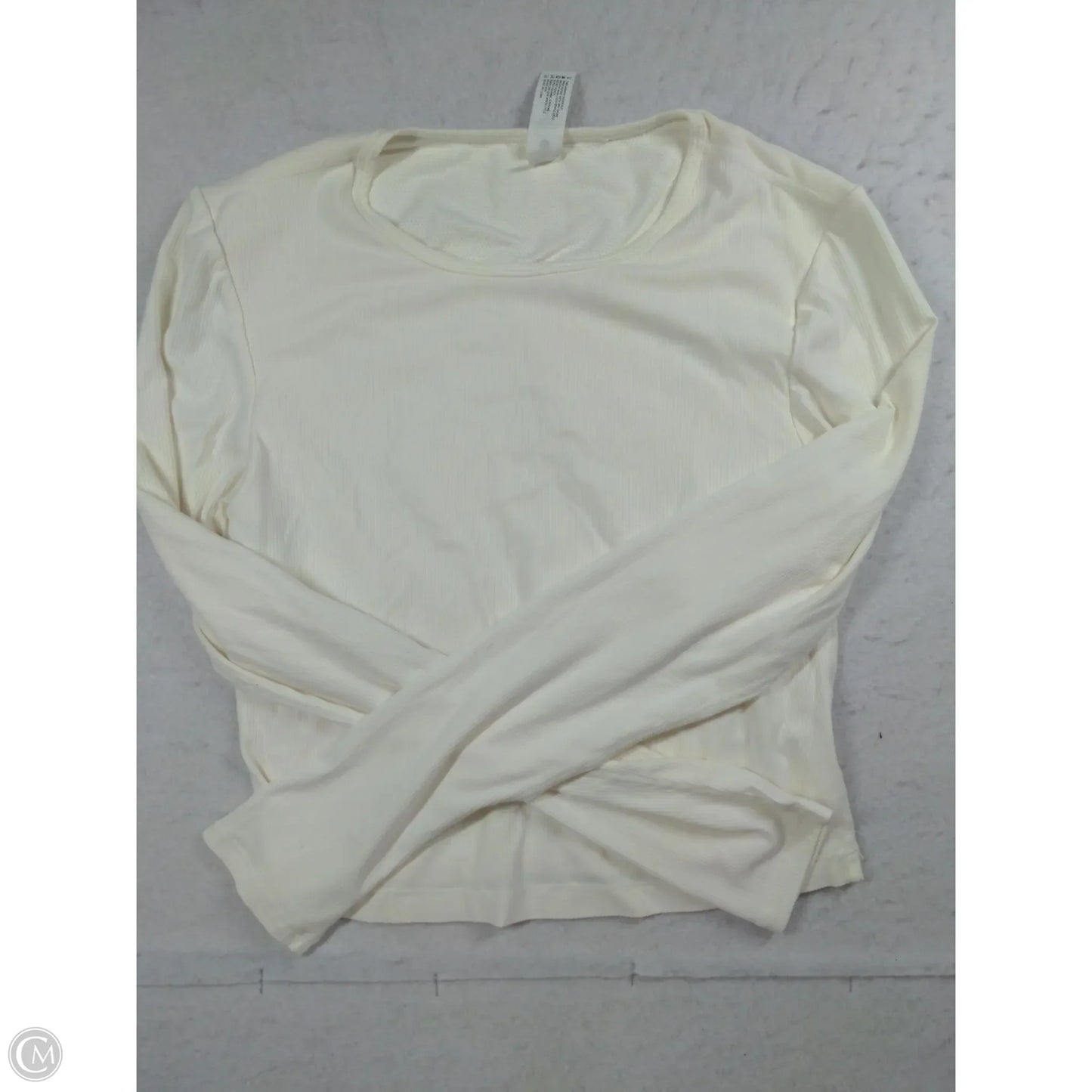 Top Long Sleeve By Yogalicious In Cream, Size: M
