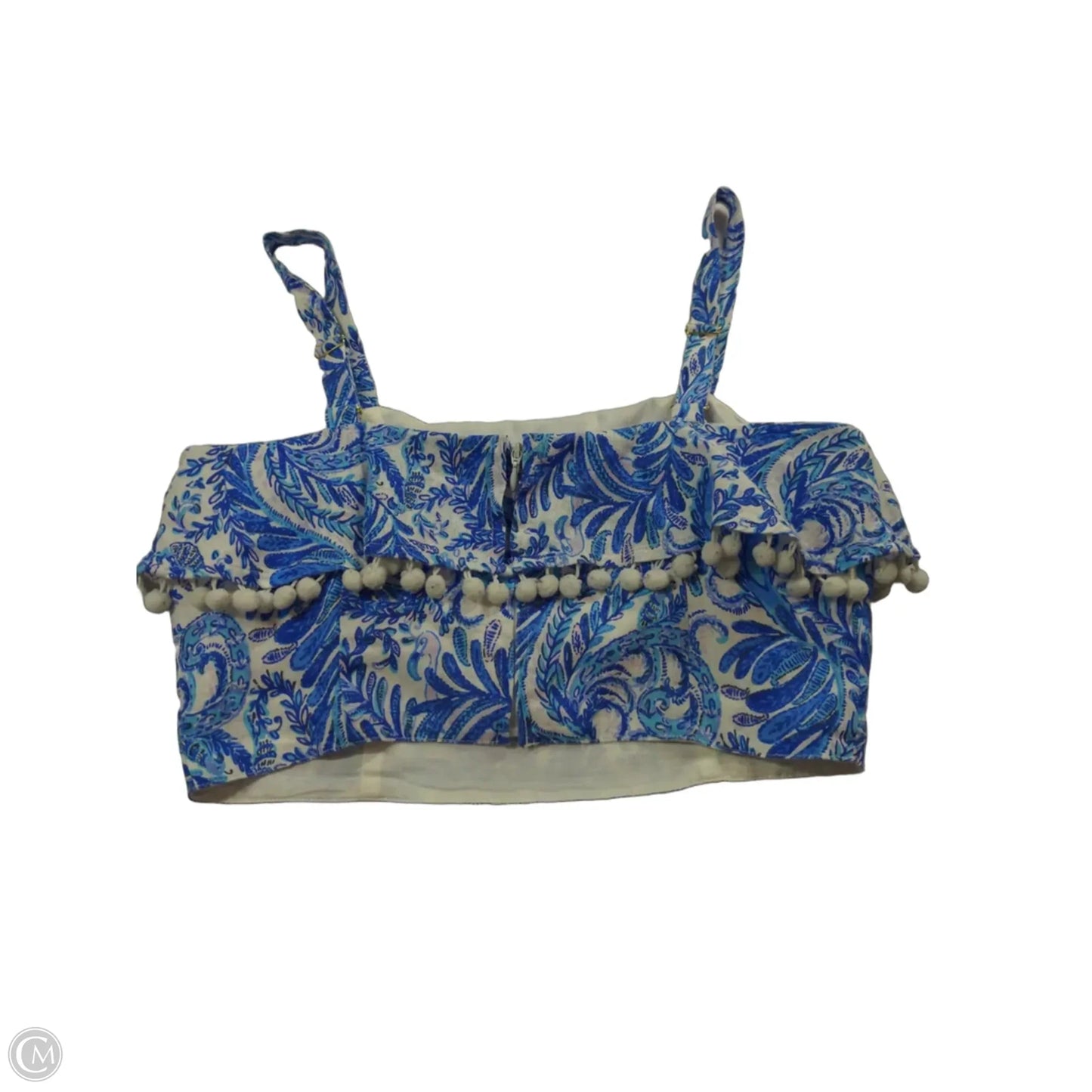 Top Sleeveless By Cma In Blue & White, Size: 2