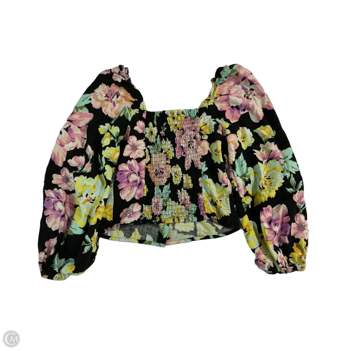 Blouse Long Sleeve By Who What Wear In Floral Print, Size: Xs