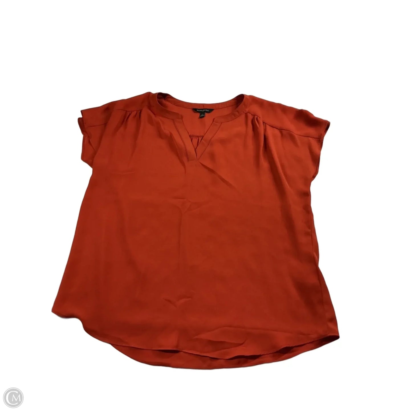 Top Short Sleeve By Banana Republic In Orange, Size: L