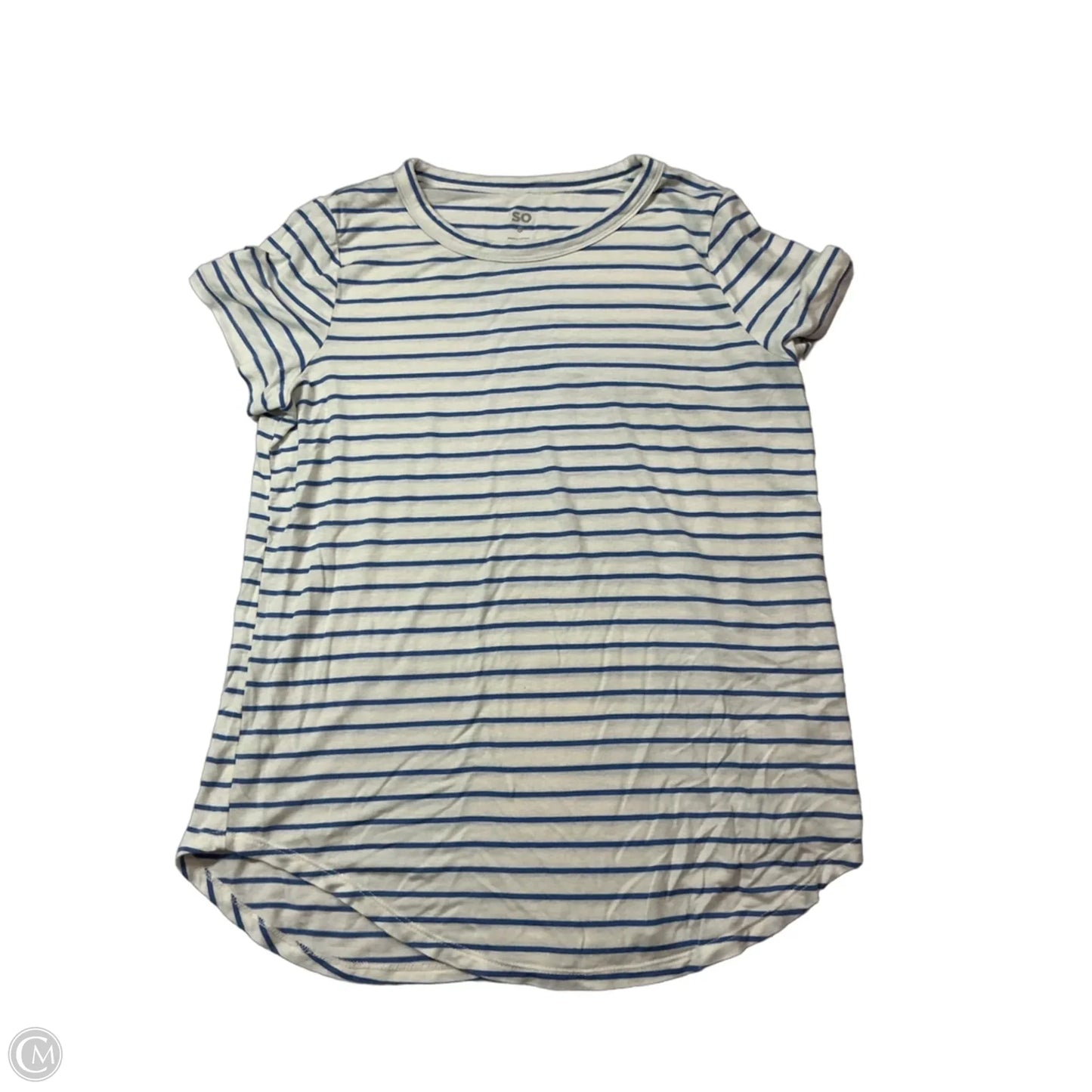 Top Short Sleeve By So In Striped Pattern, Size: S