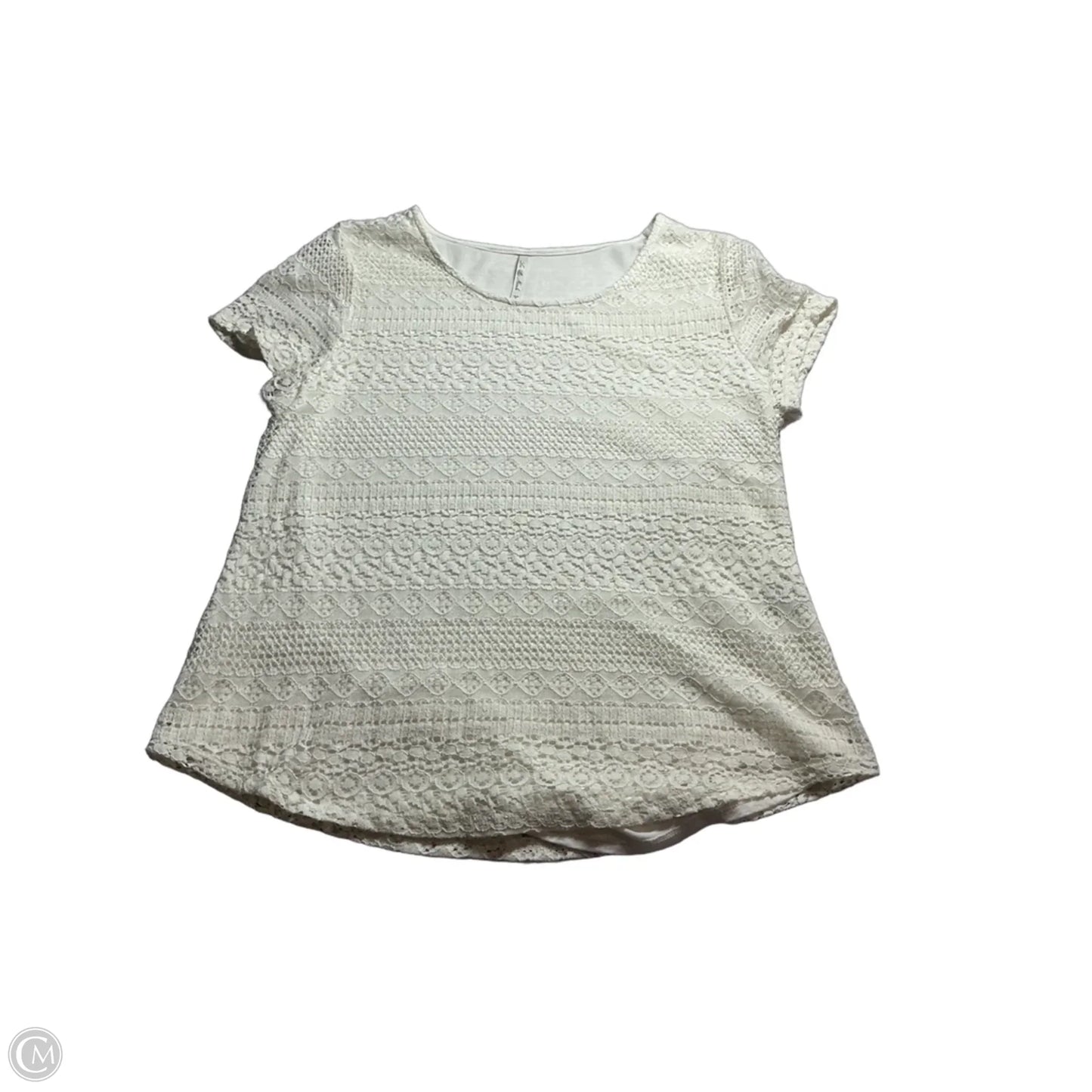 Top Short Sleeve By Leo And Nicole In White, Size: Xl