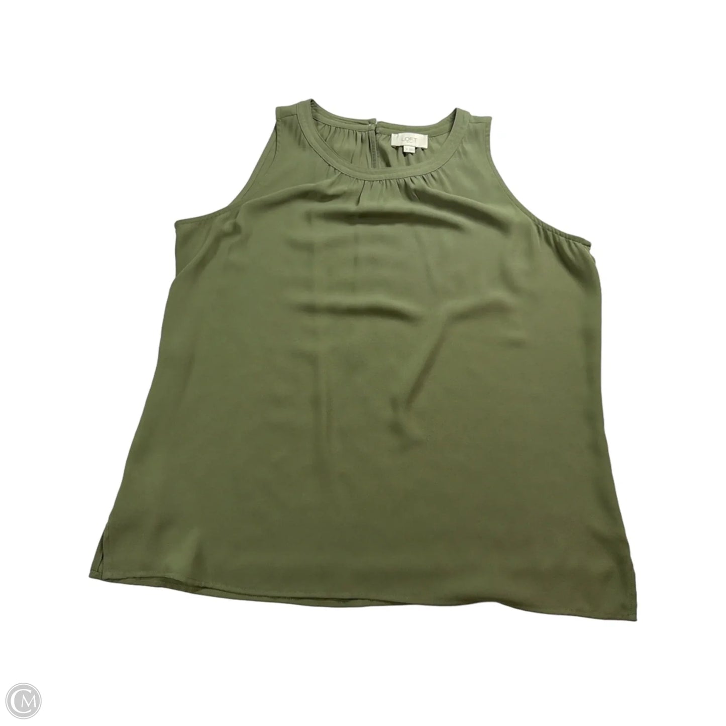 Top Sleeveless By Loft In Green, Size: M