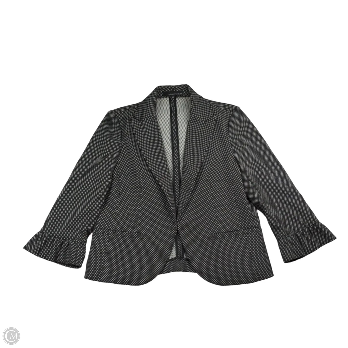 Blouse 3/4 Sleeve By Amanda + Chelsea In Black & White, Size: 10p