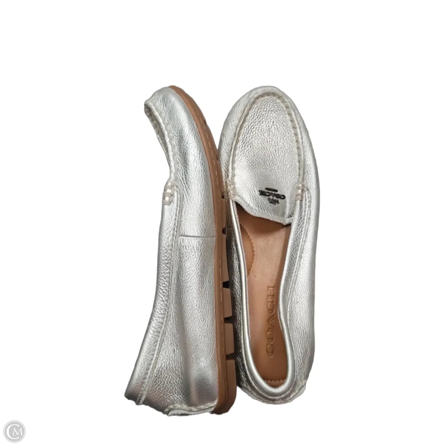 Shoes Designer By Coach In Silver, Size: 7