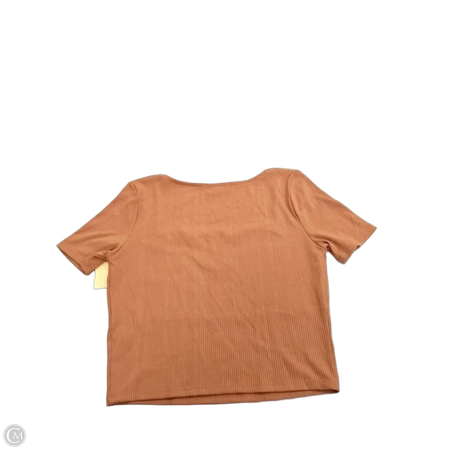 Top Short Sleeve Basic By Good Luck Gem In Tan, Size: L