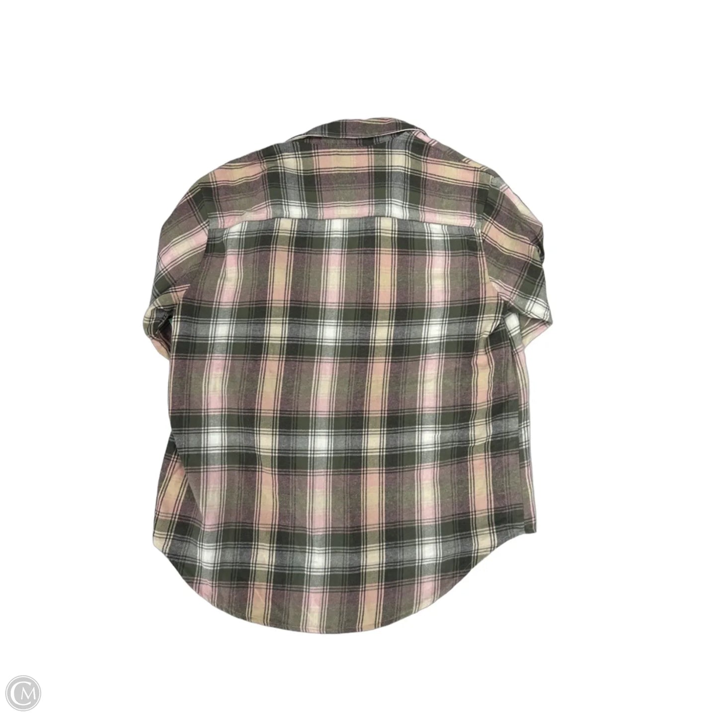 Top Long Sleeve By Old Navy In Plaid Pattern, Size: L