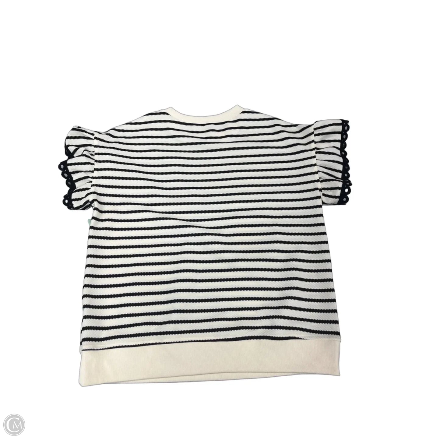 Top Short Sleeve By Cme In Striped Pattern, Size: M