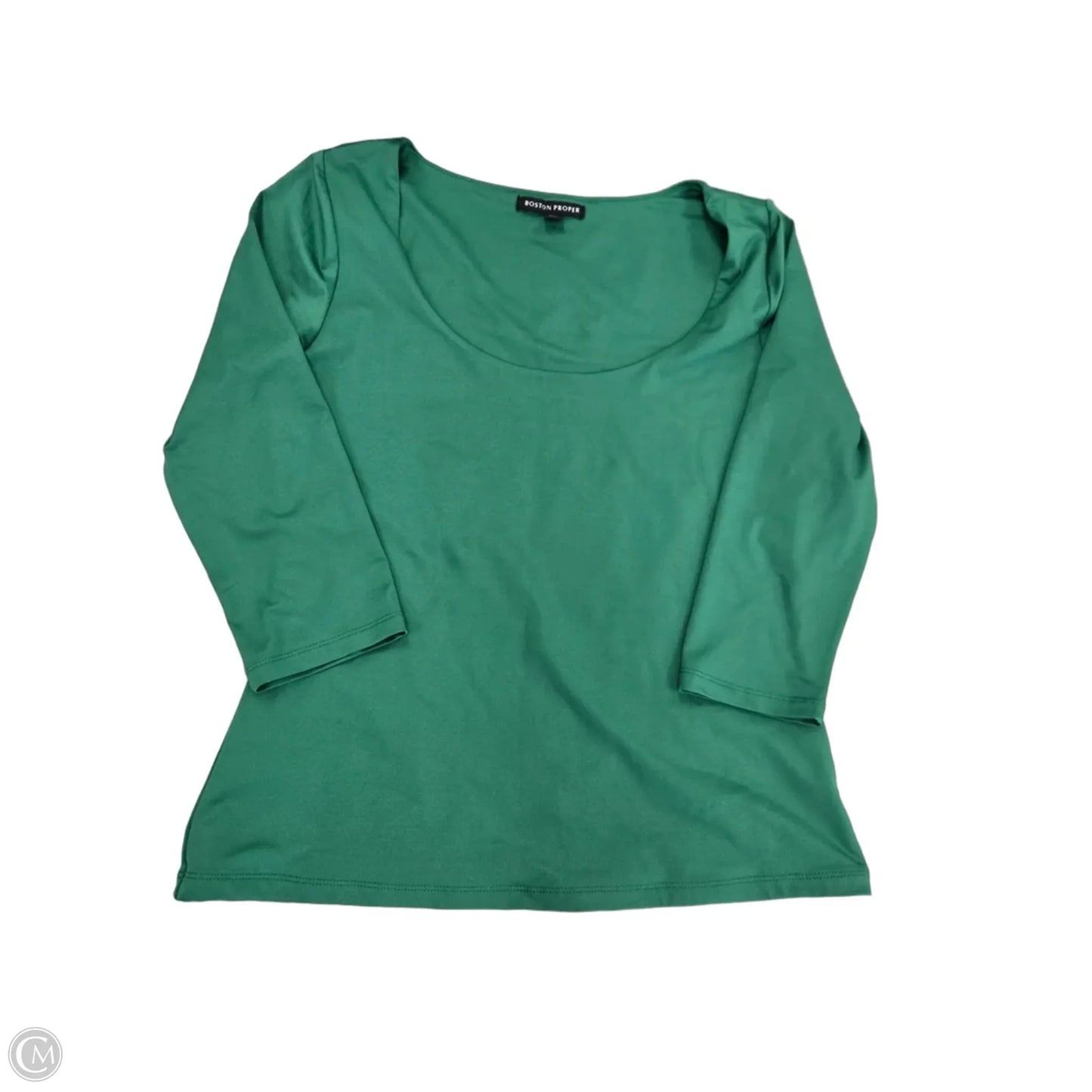 Top 3/4 Sleeve By Boston Proper In Green, Size: M
