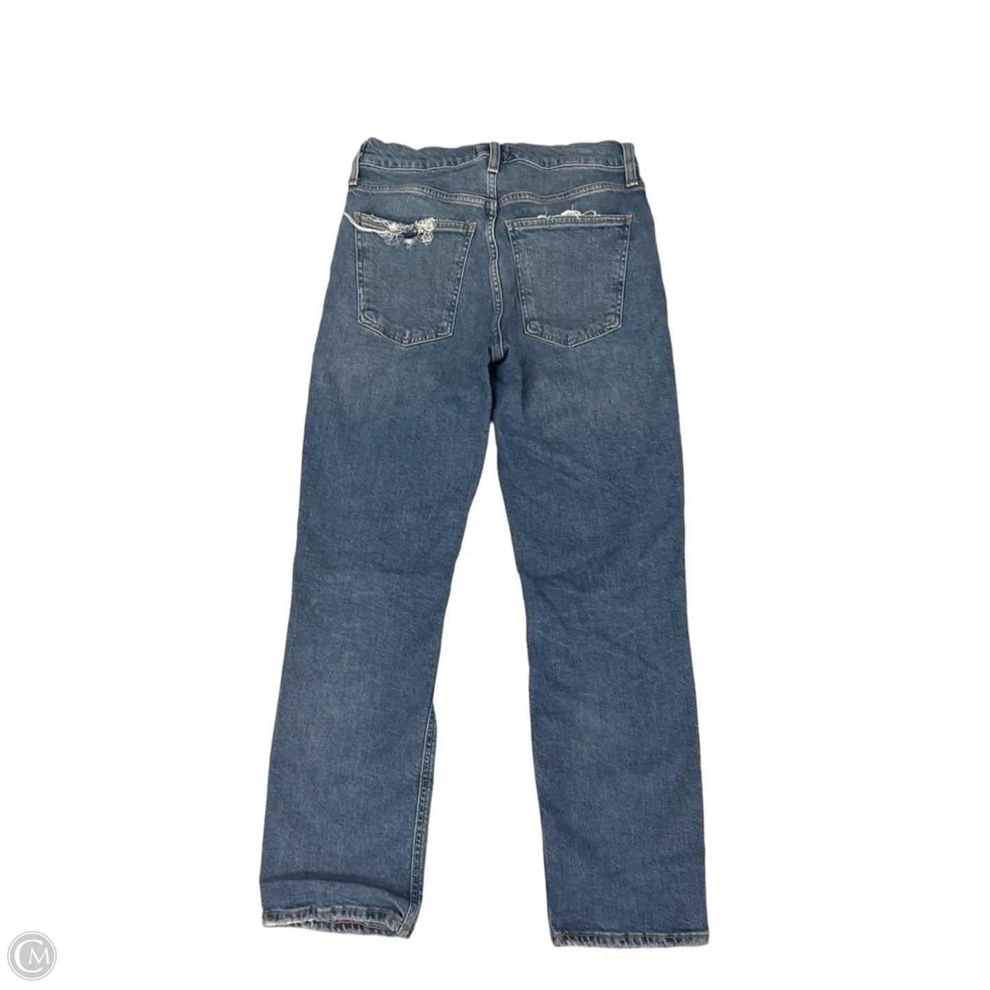 Jeans Straight By Agolde In Blue Denim, Size: 0
