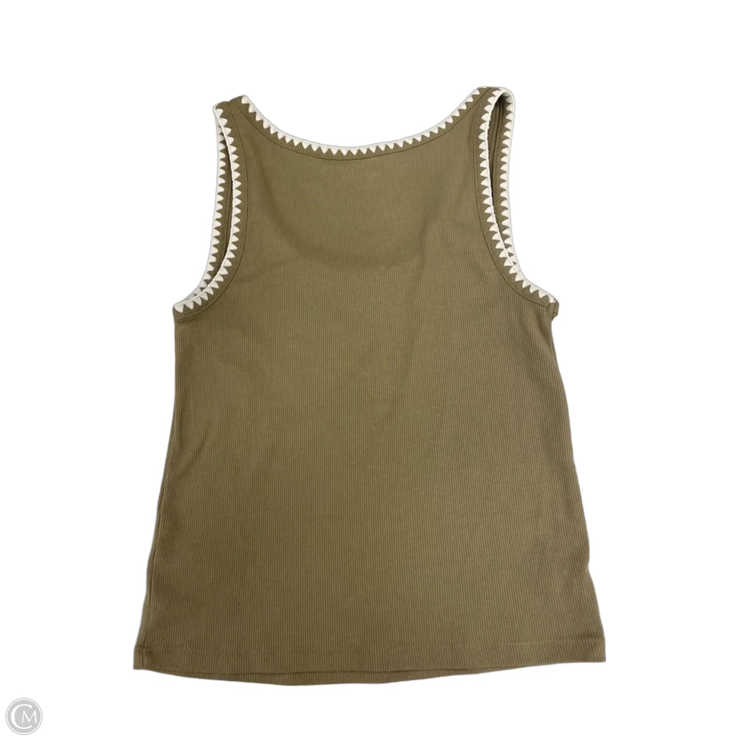 Tank Top By Old Navy In Green & White, Size: M