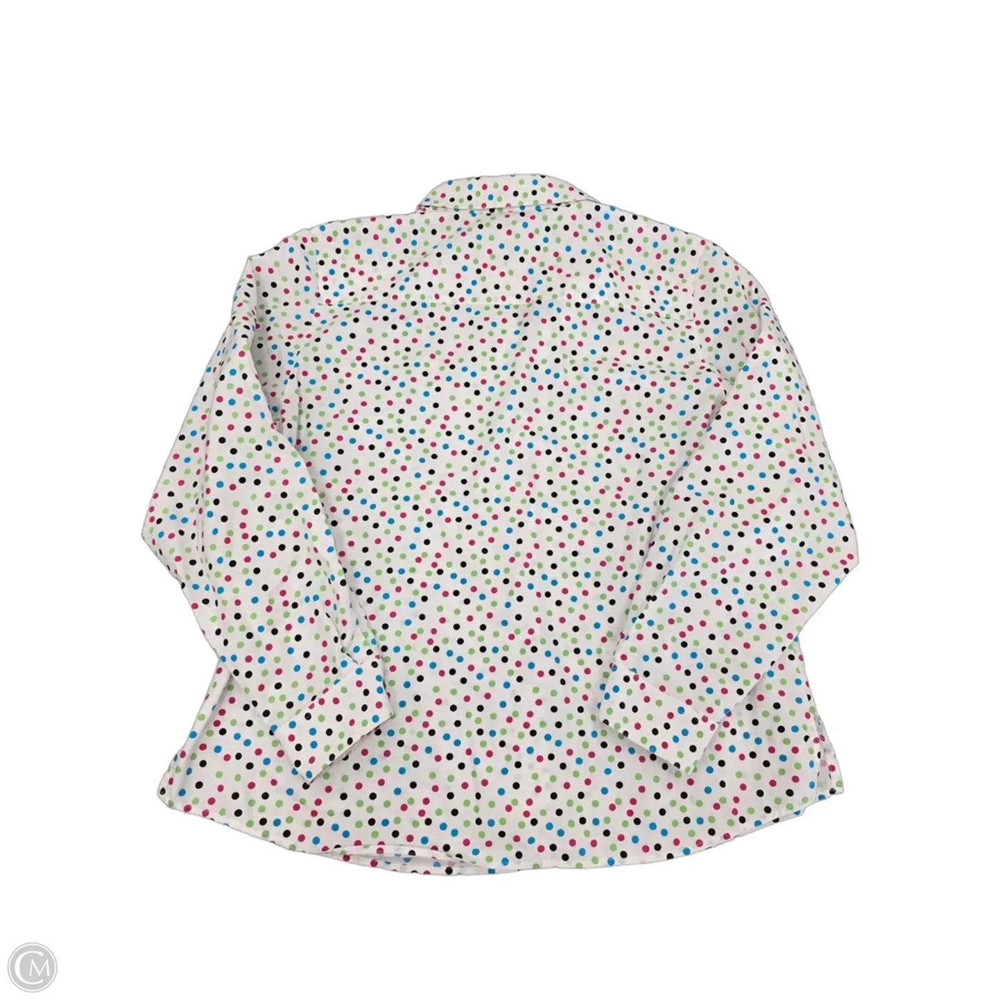 Top 2pc 3/4 Sleeve By Foxcroft In Polkadot Pattern, Size: Xl