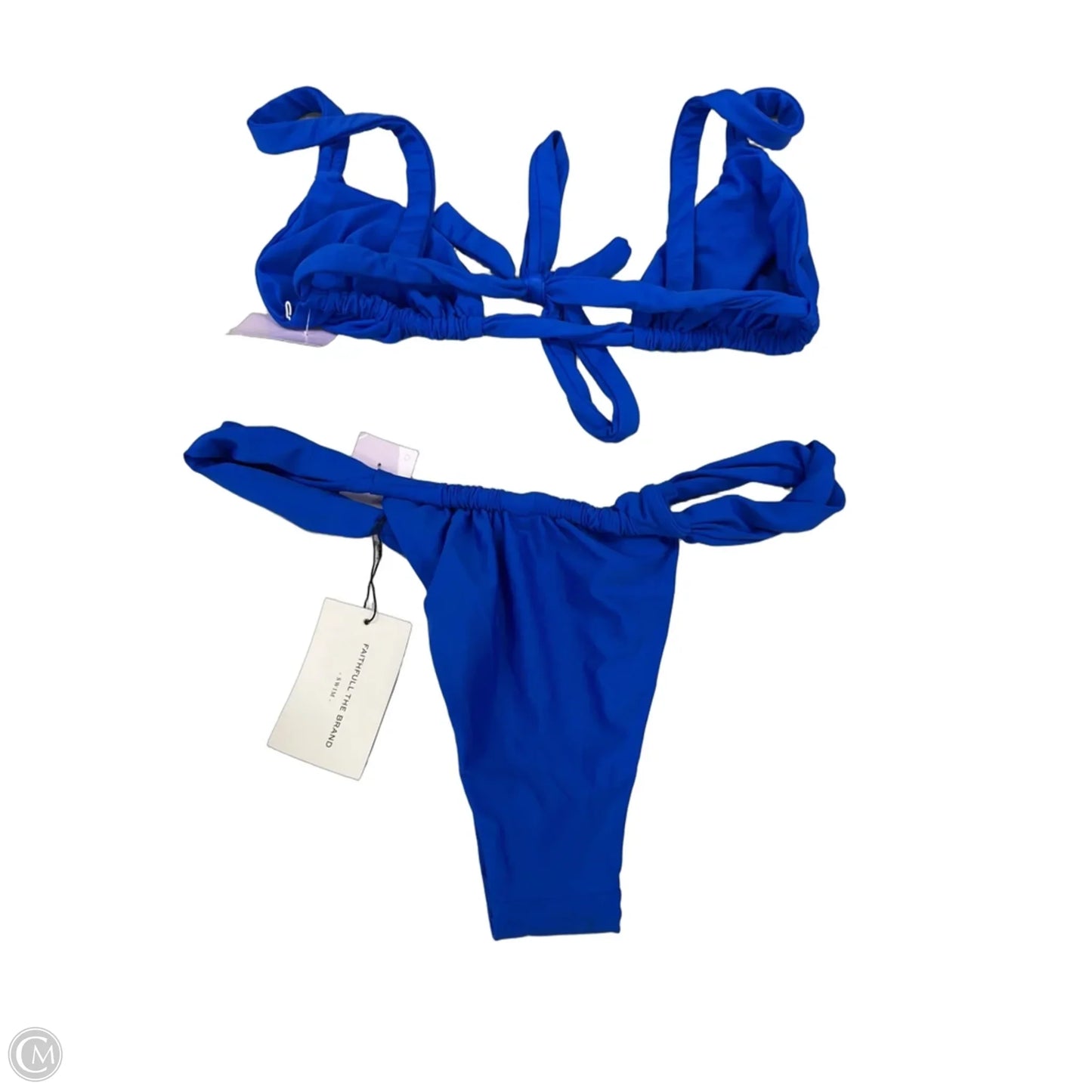 Swimsuit 2pc By Faithfull The Brand In Blue, Size: S