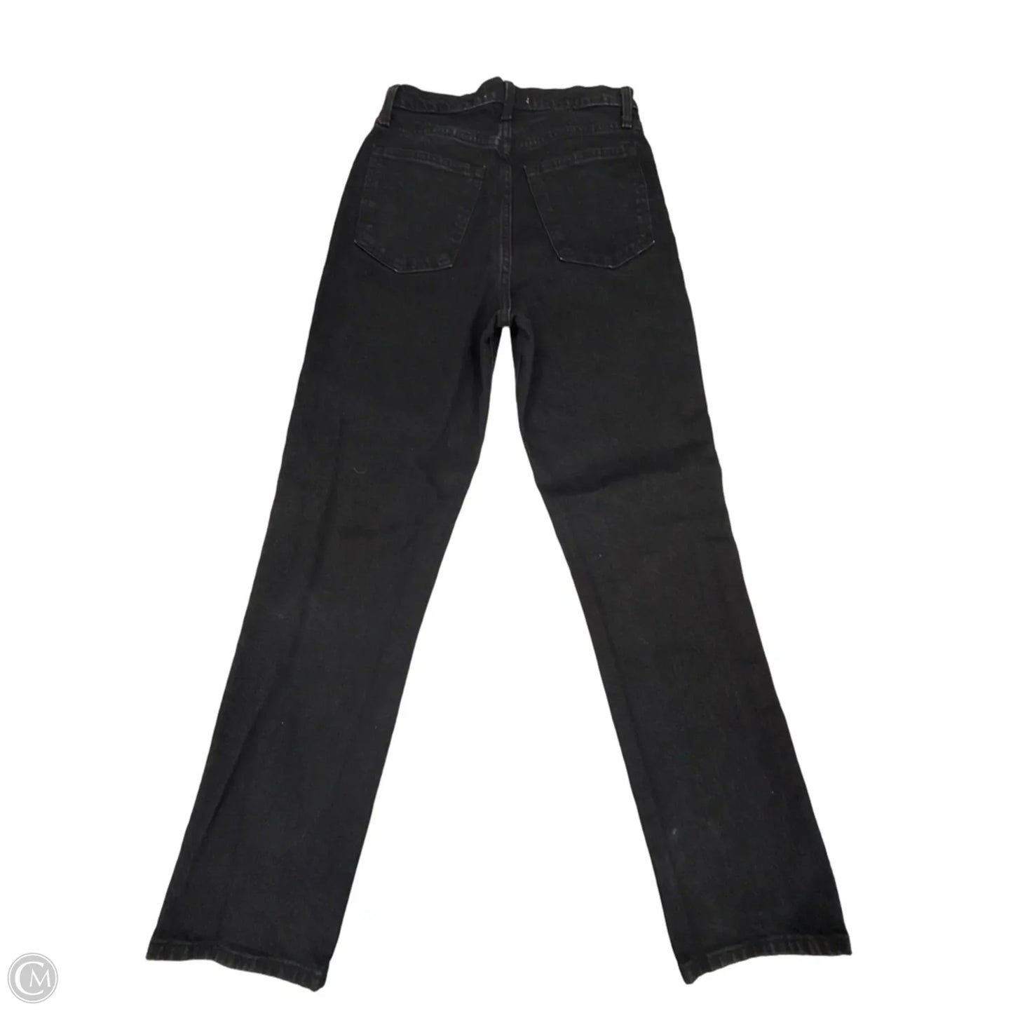 Jeans Straight By Abercrombie And Fitch In Black Denim, Size: 4