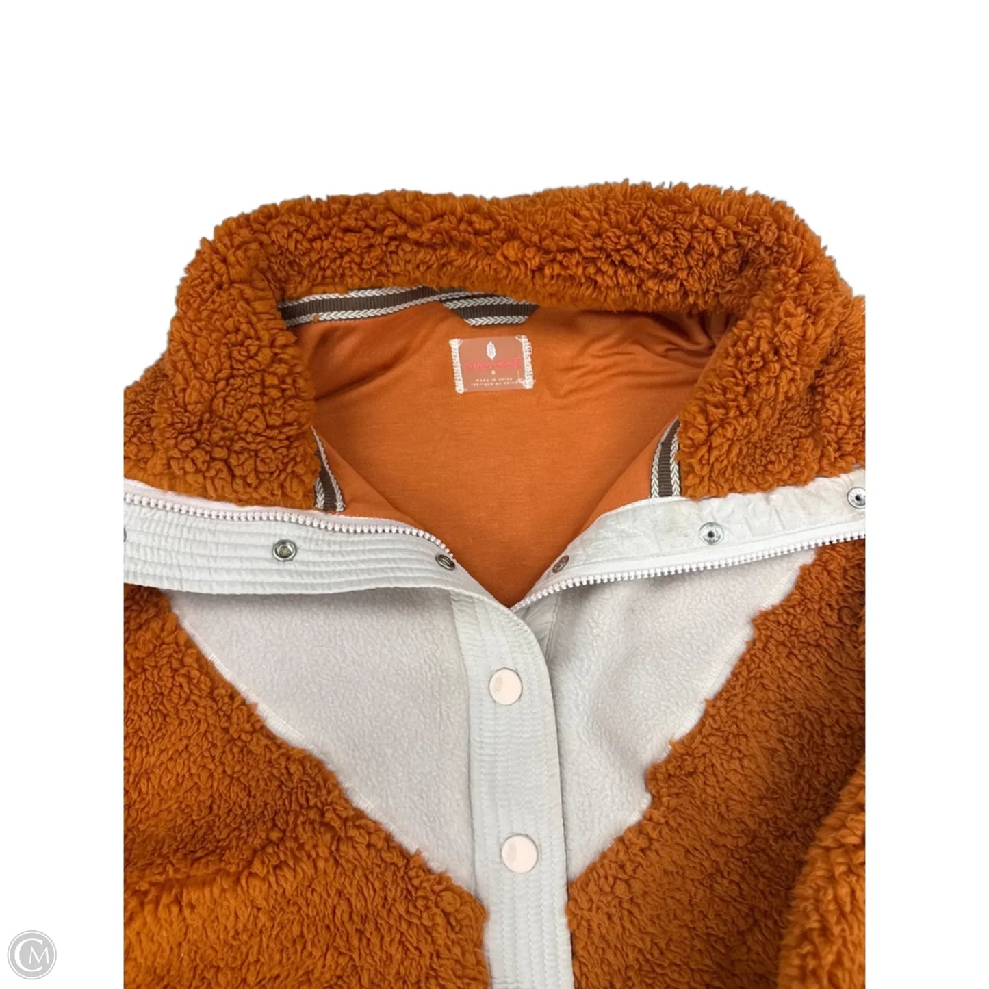 Jacket Faux Fur & Sherpa By Free People In Orange, Size: S