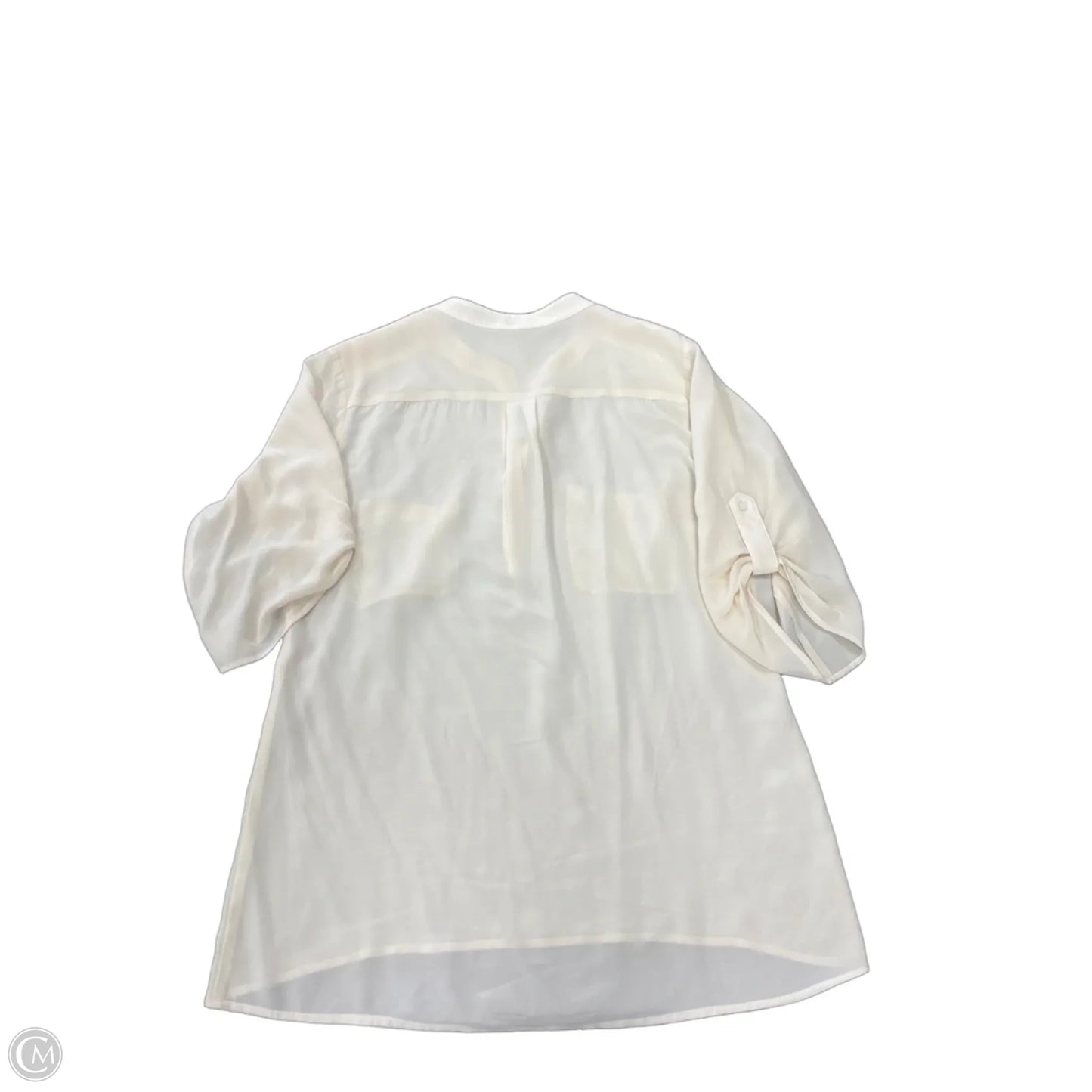 Top 3/4 Sleeve By Ella Moss In Cream, Size: L