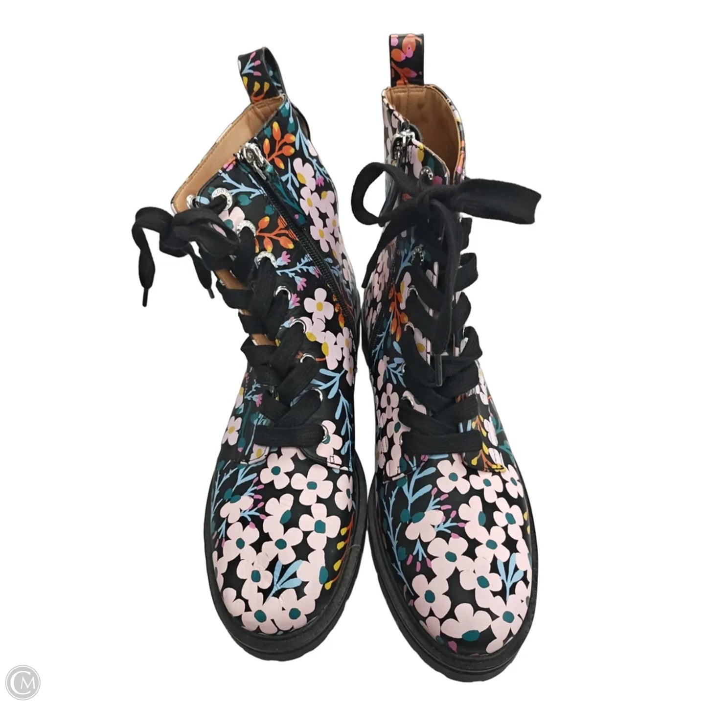 Boots Designer By Kate Spade In Floral Print, Size: 6.5