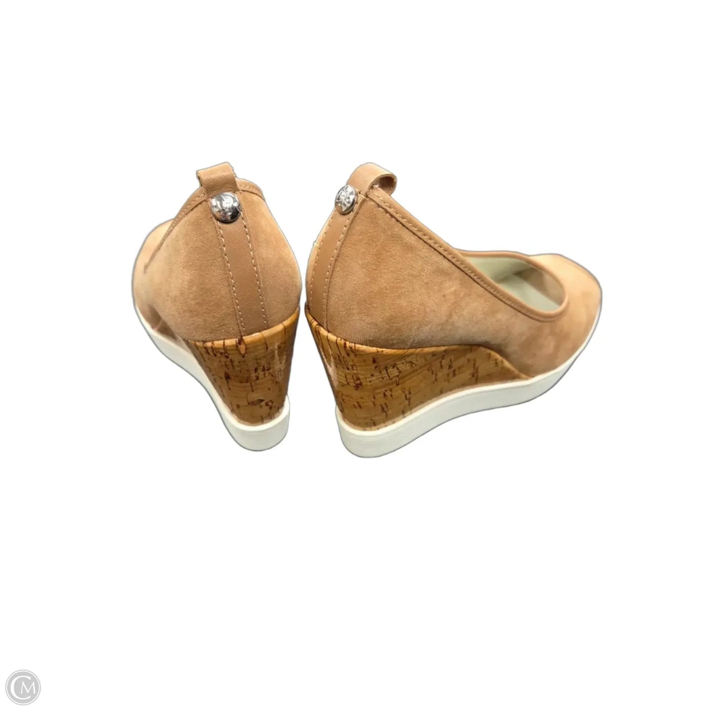 Shoes Heels Wedge By Donald Pliner In Tan & White, Size: 6
