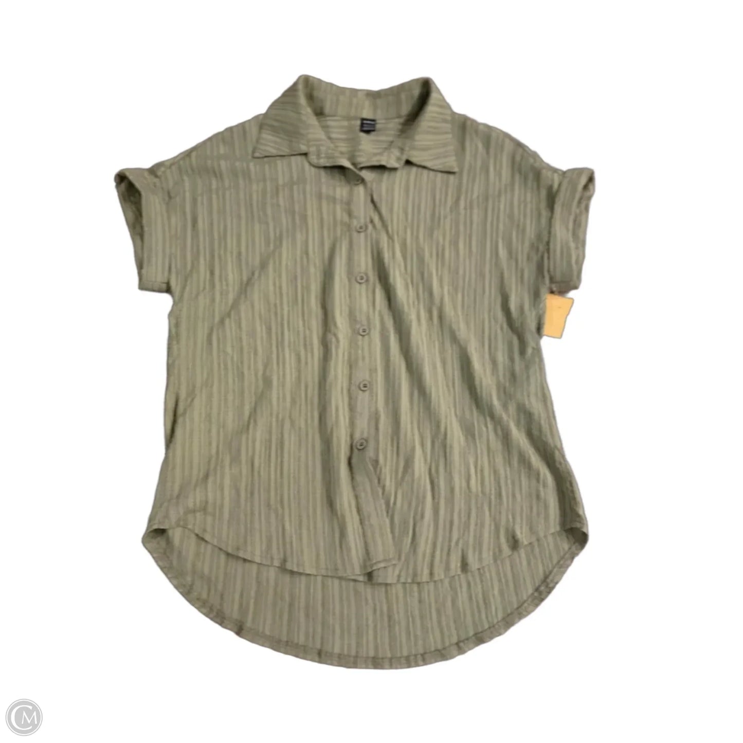 Top Short Sleeve By Shein In Green, Size: L