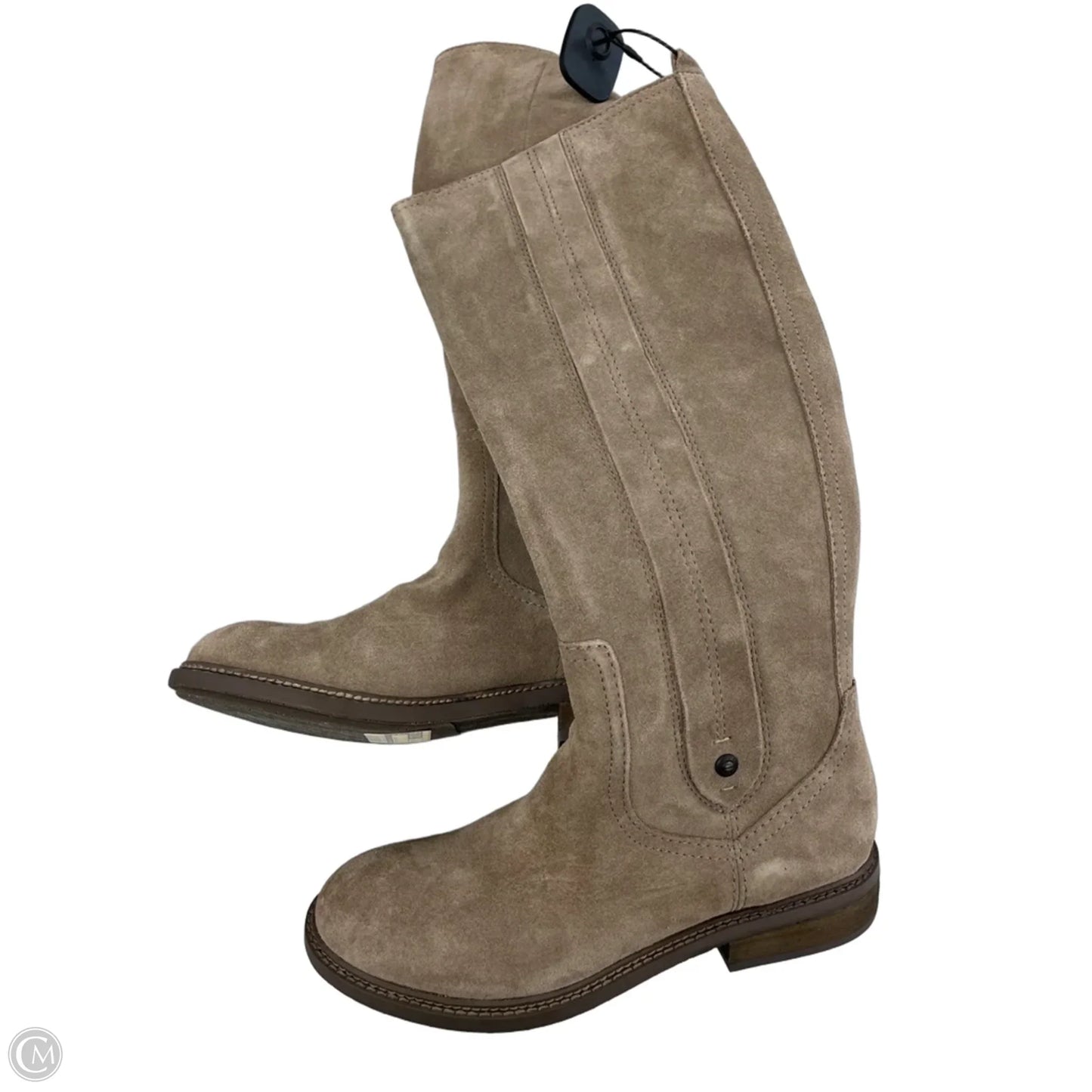 Boots Mid-calf Flats By Calvin Klein In Taupe, Size: 8.5