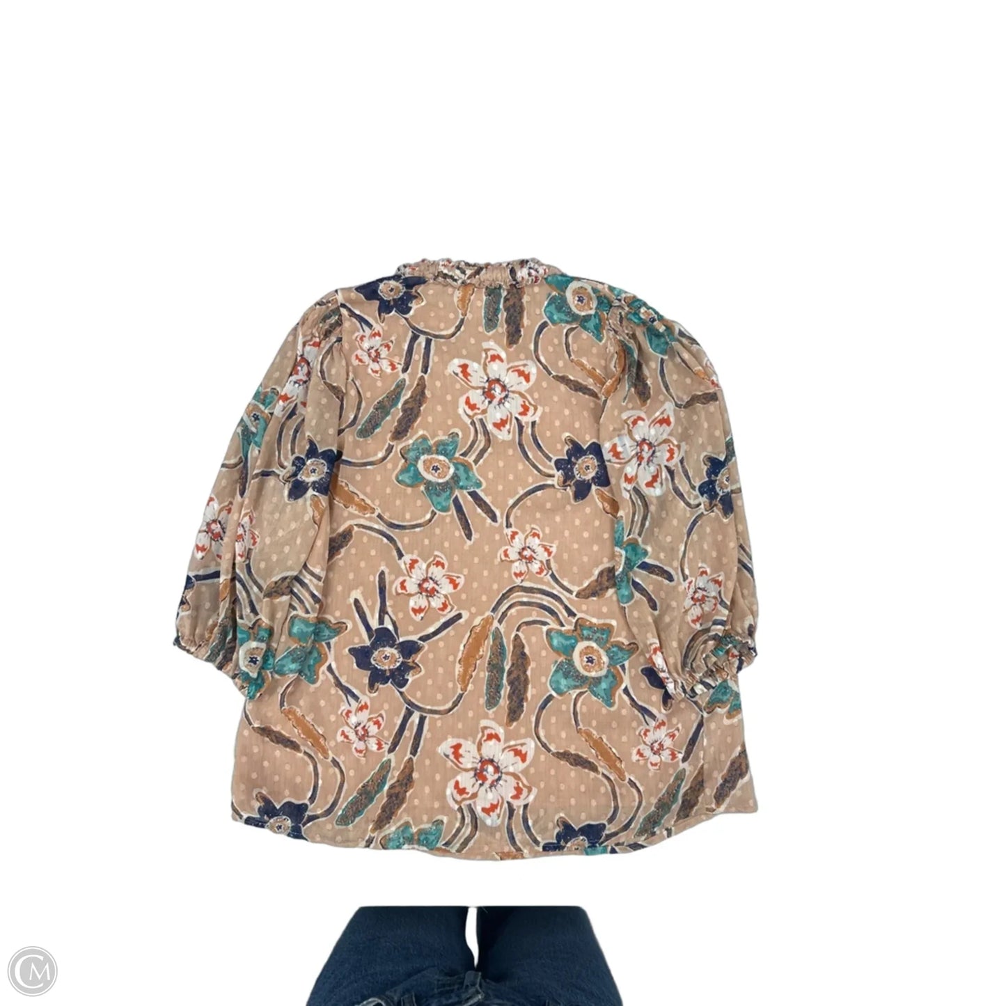 Top 3/4 Sleeve By Joie In Floral Print, Size: S