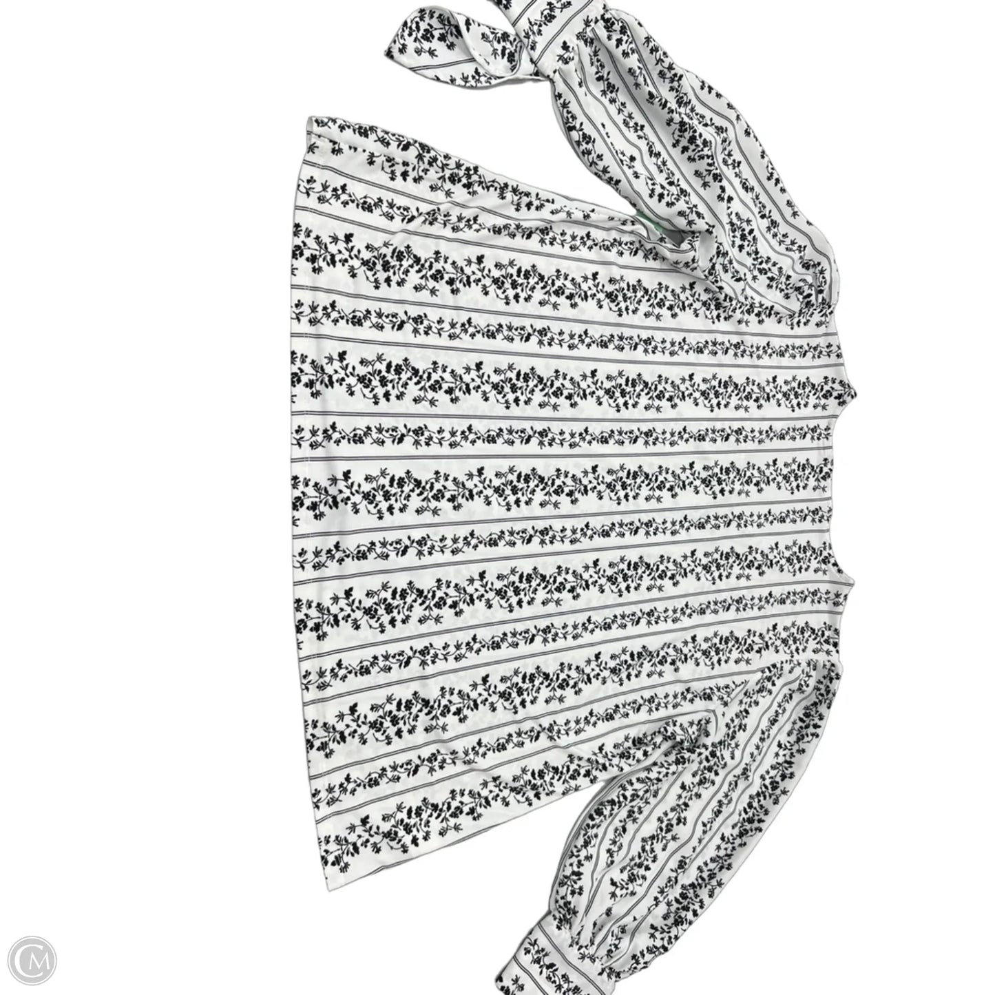 Top Long Sleeve By Ann Taylor In Black & White, Size: L