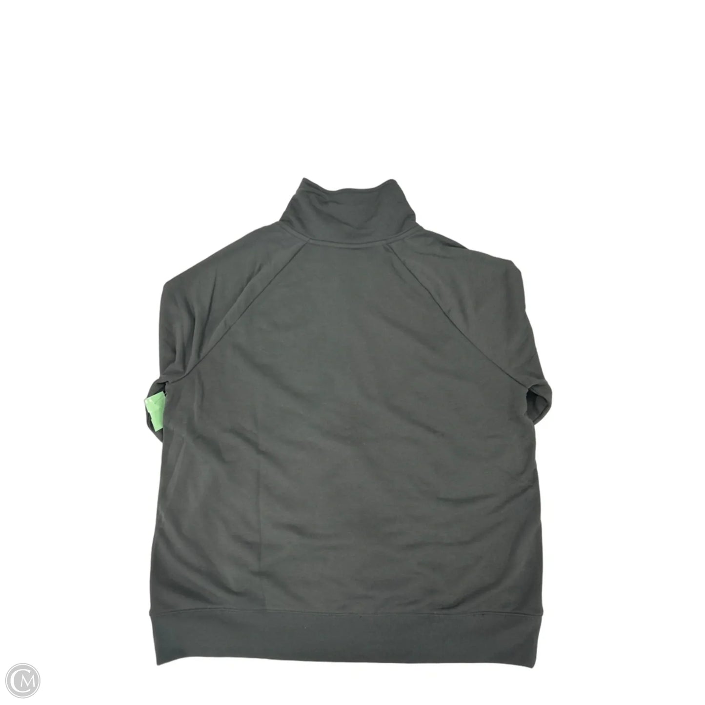 Athletic Top Long Sleeve Collar By Nike In Grey, Size: Xxl