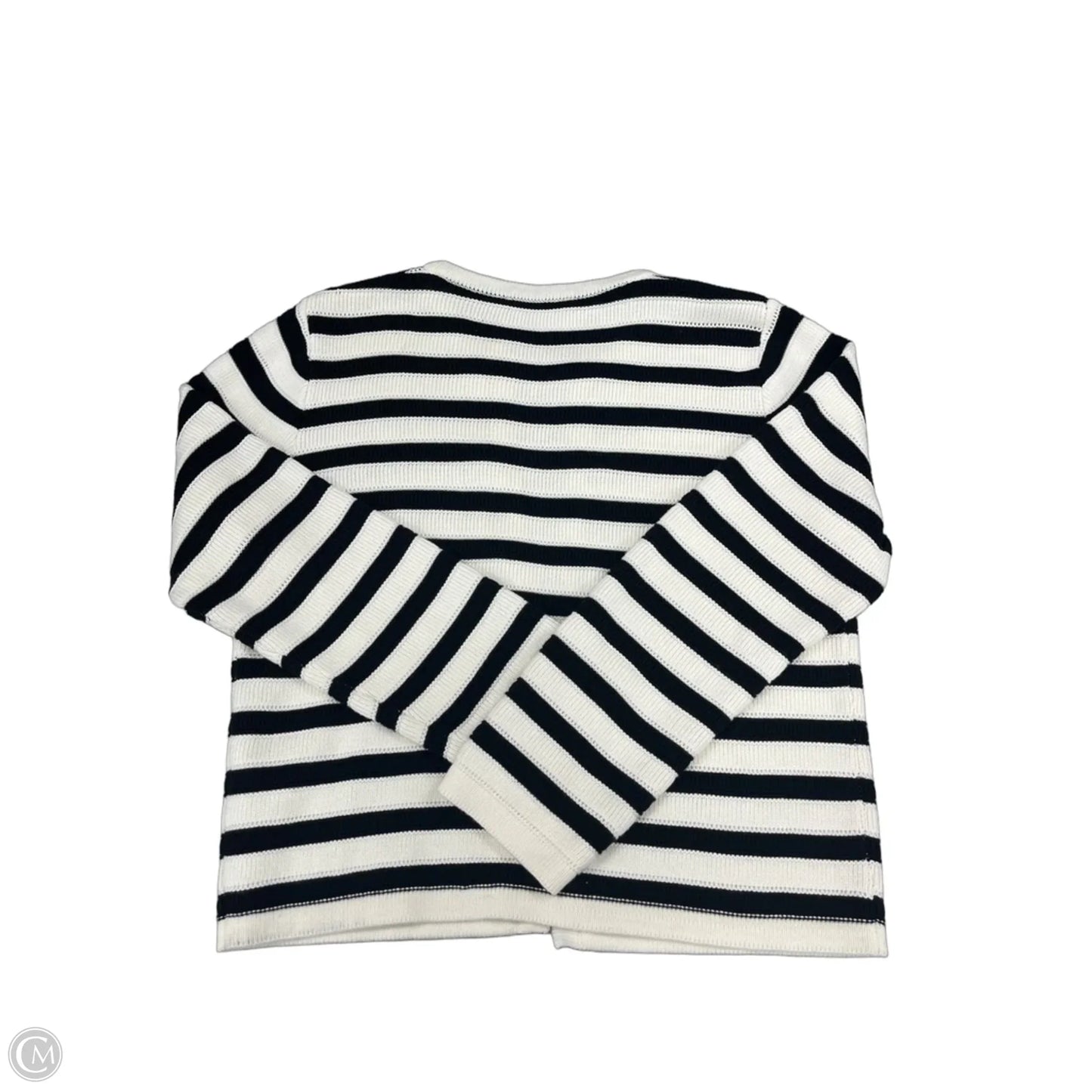 Sweater Cardigan By Prettygarden In Black & White, Size: M