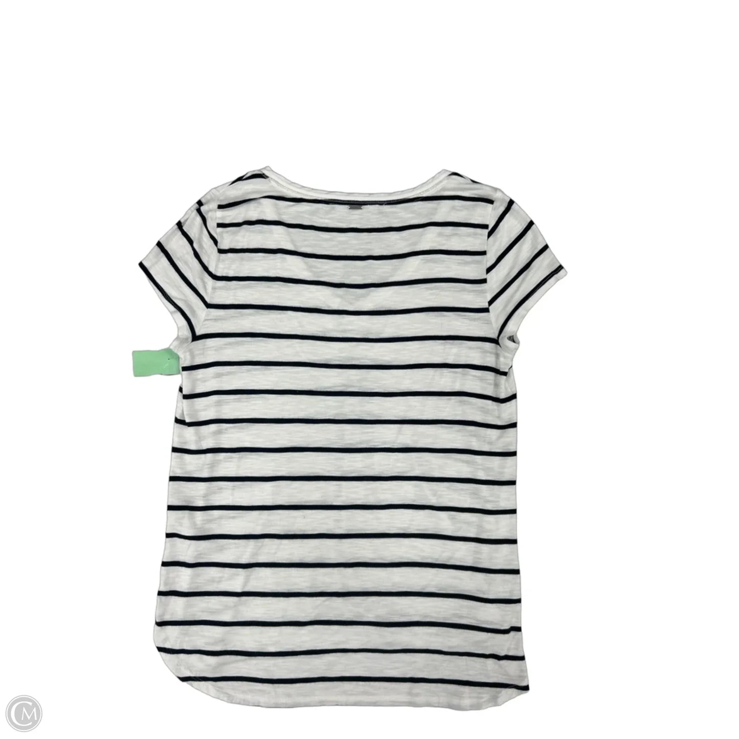 Top Short Sleeve By White House Black Market In Black & White, Size: M