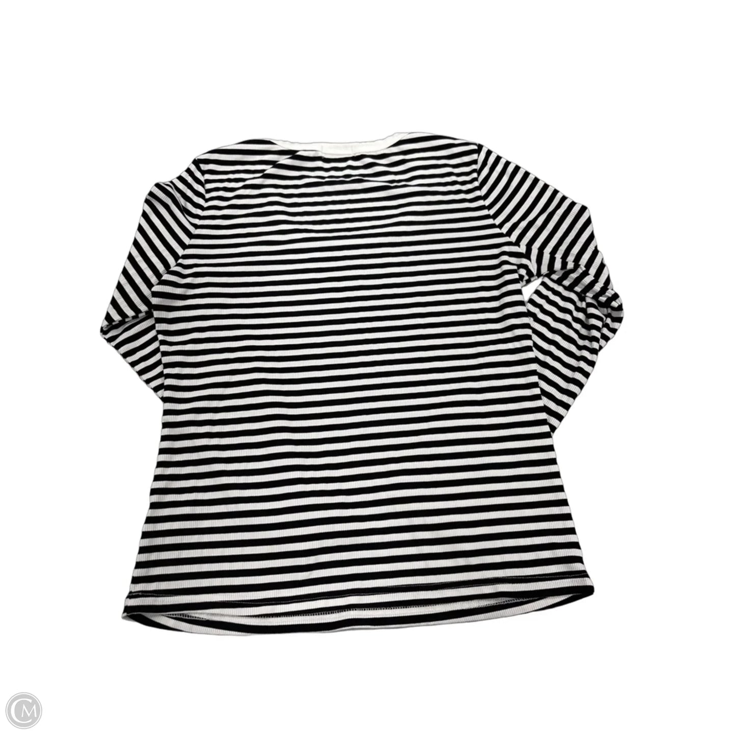 Top Long Sleeve By Zeagoo In Black & White, Size: Xl
