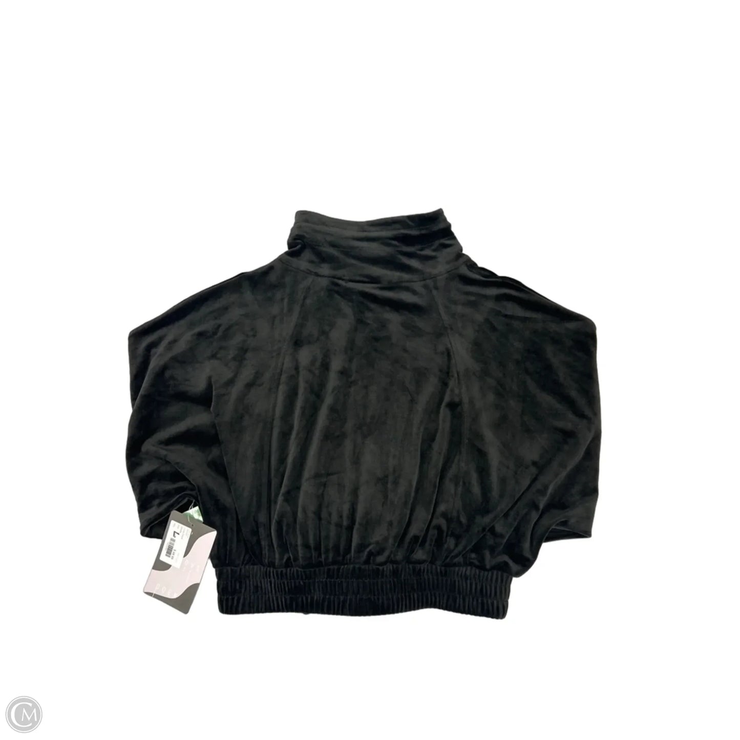 Top Long Sleeve By Cme In Black, Size: L