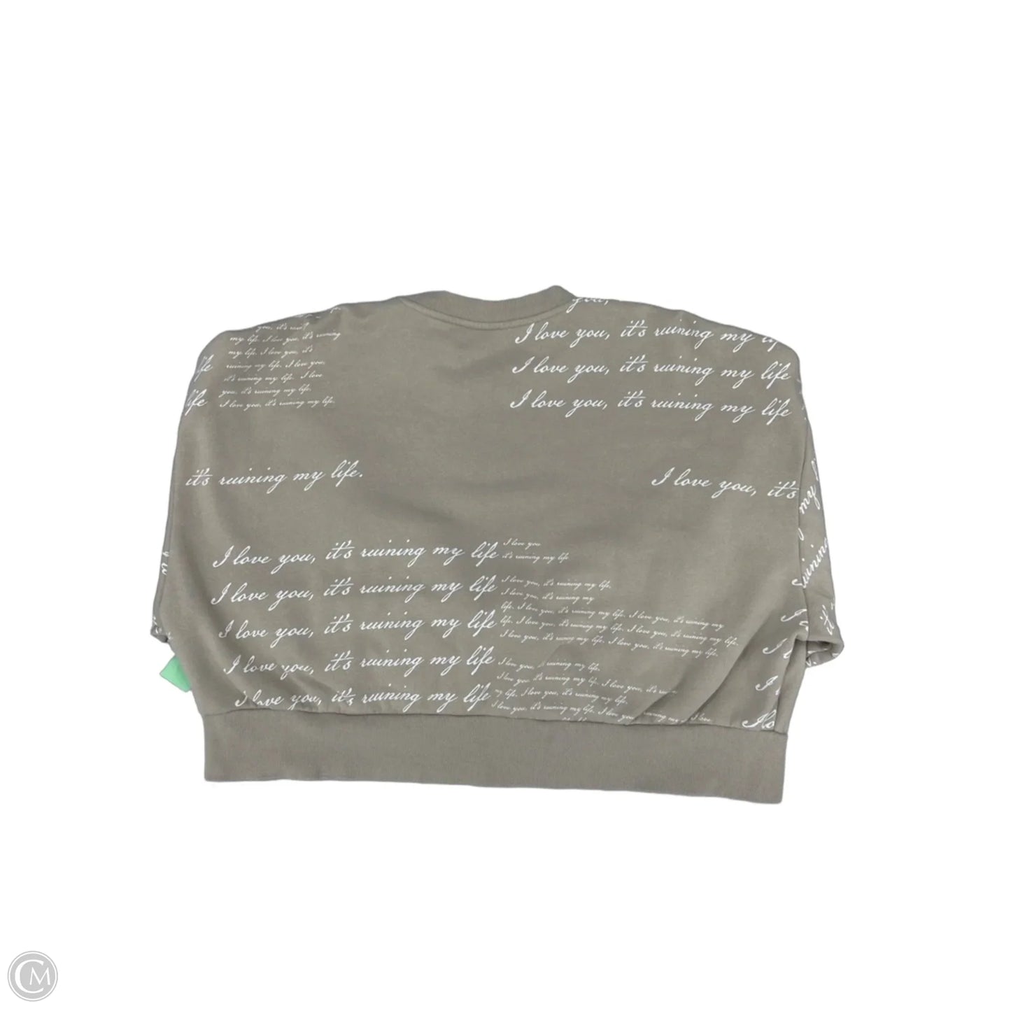 Sweatshirt Crewneck By Cme In Beige, Size: L