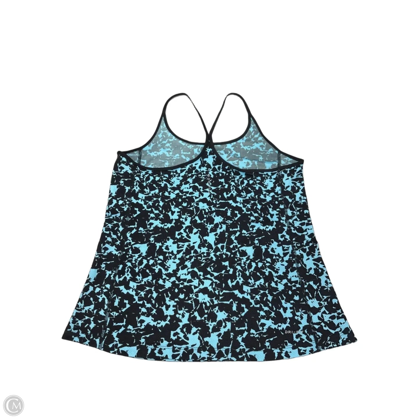 Athletic Tank Top By Nike In Black & Blue, Size: M