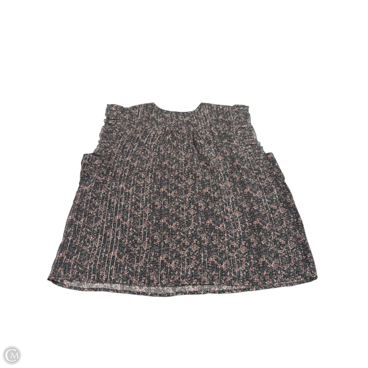 Top Short Sleeve By Lucky Brand In Floral Print, Size: Xl