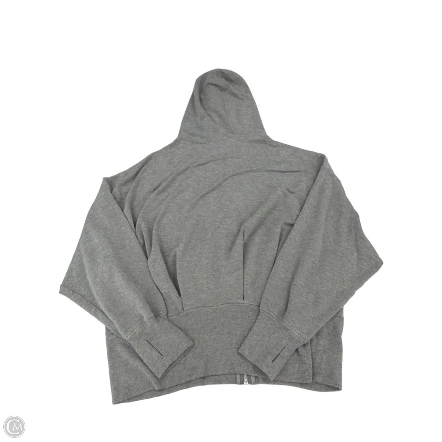 Athletic Top Long Sleeve Hoodie By Athleta In Grey, Size: 1x