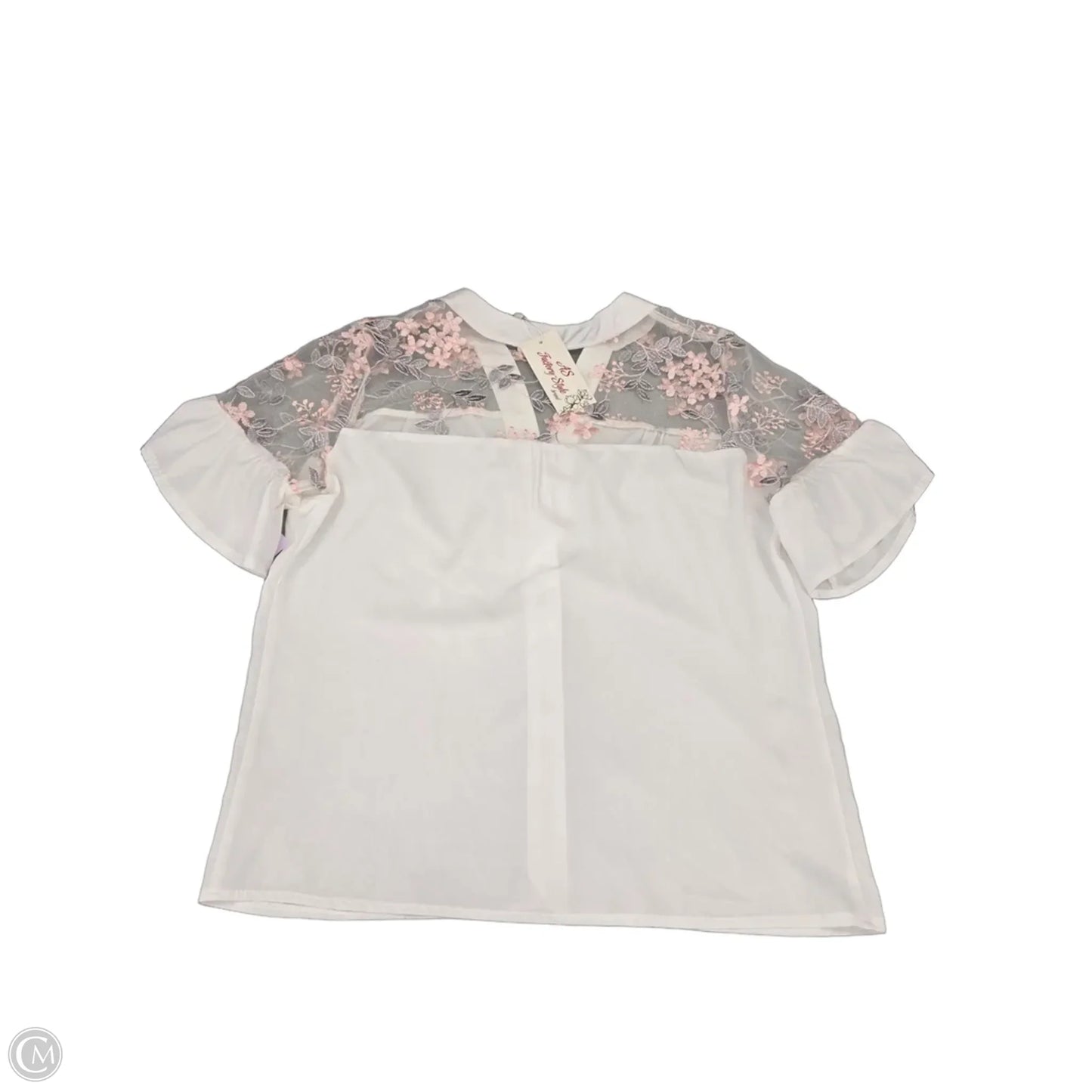 Top Short Sleeve By Cmf In White, Size: Xl