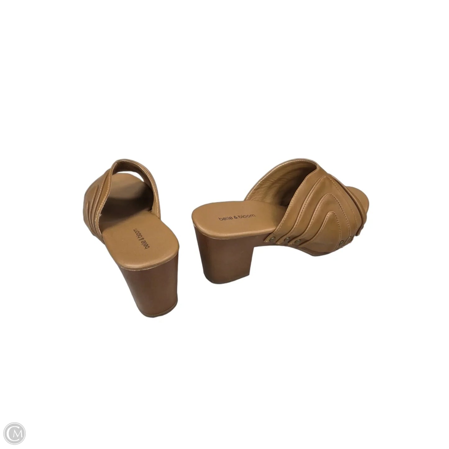 Sandals Heels Block By Cmb In Brown, Size: 8