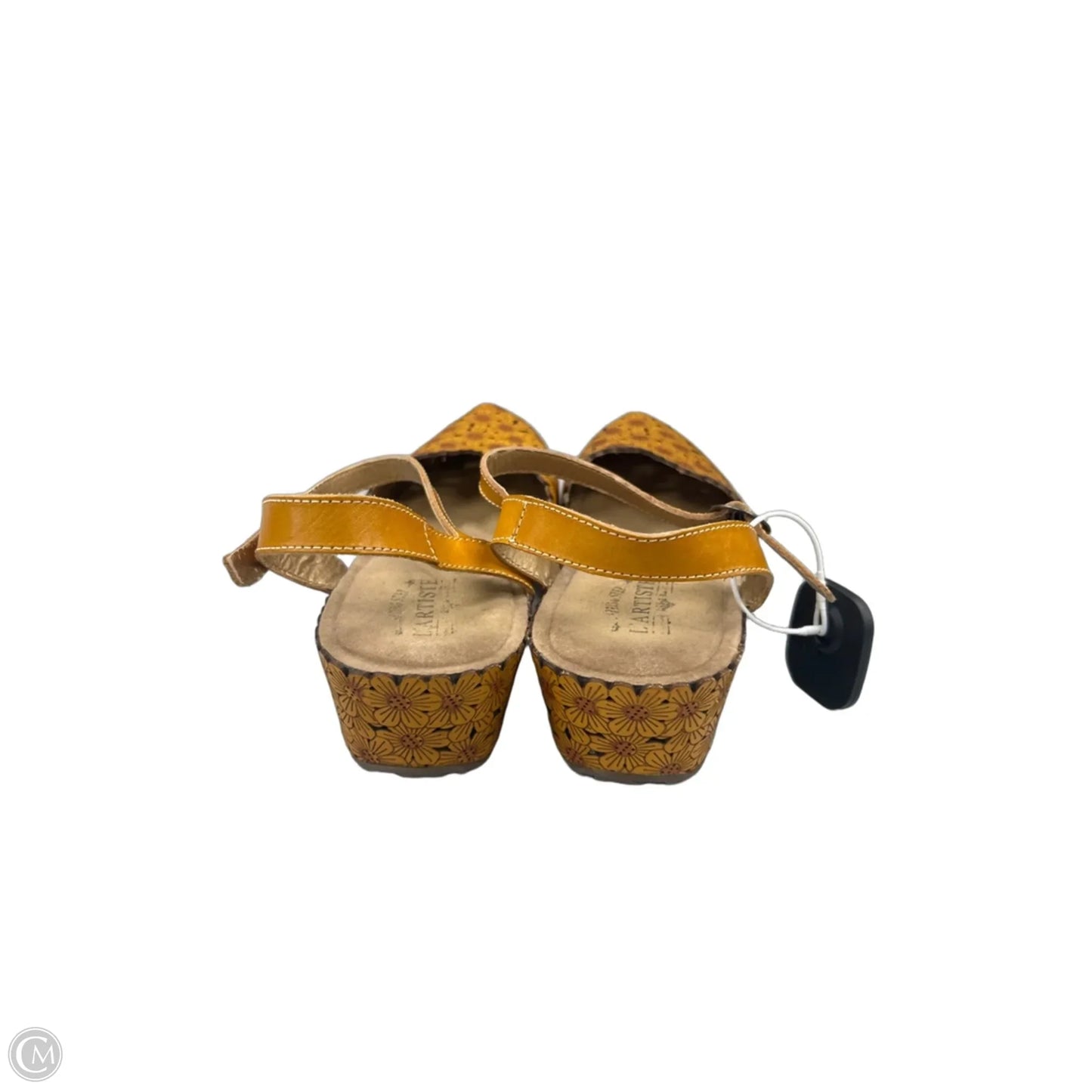 Shoes Heels Wedge By Spring Step In Yellow, Size: 9