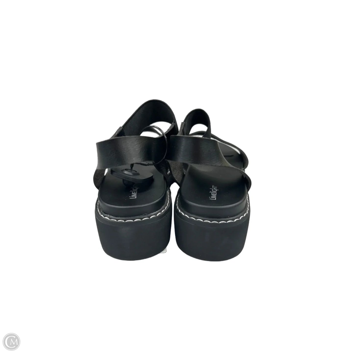 Sandals Heels Wedge By Limelight In Black, Size: 10